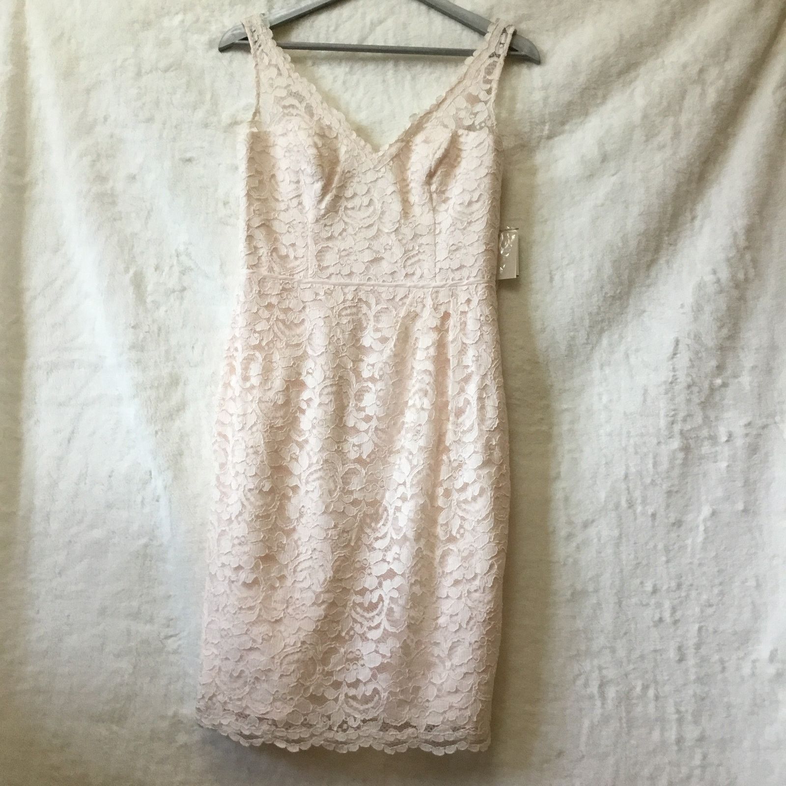 Other David Bridal Short Tank Lace Dress with V -Neck Size M / US 6-8 / IT 42-44 - 12 Thumbnail