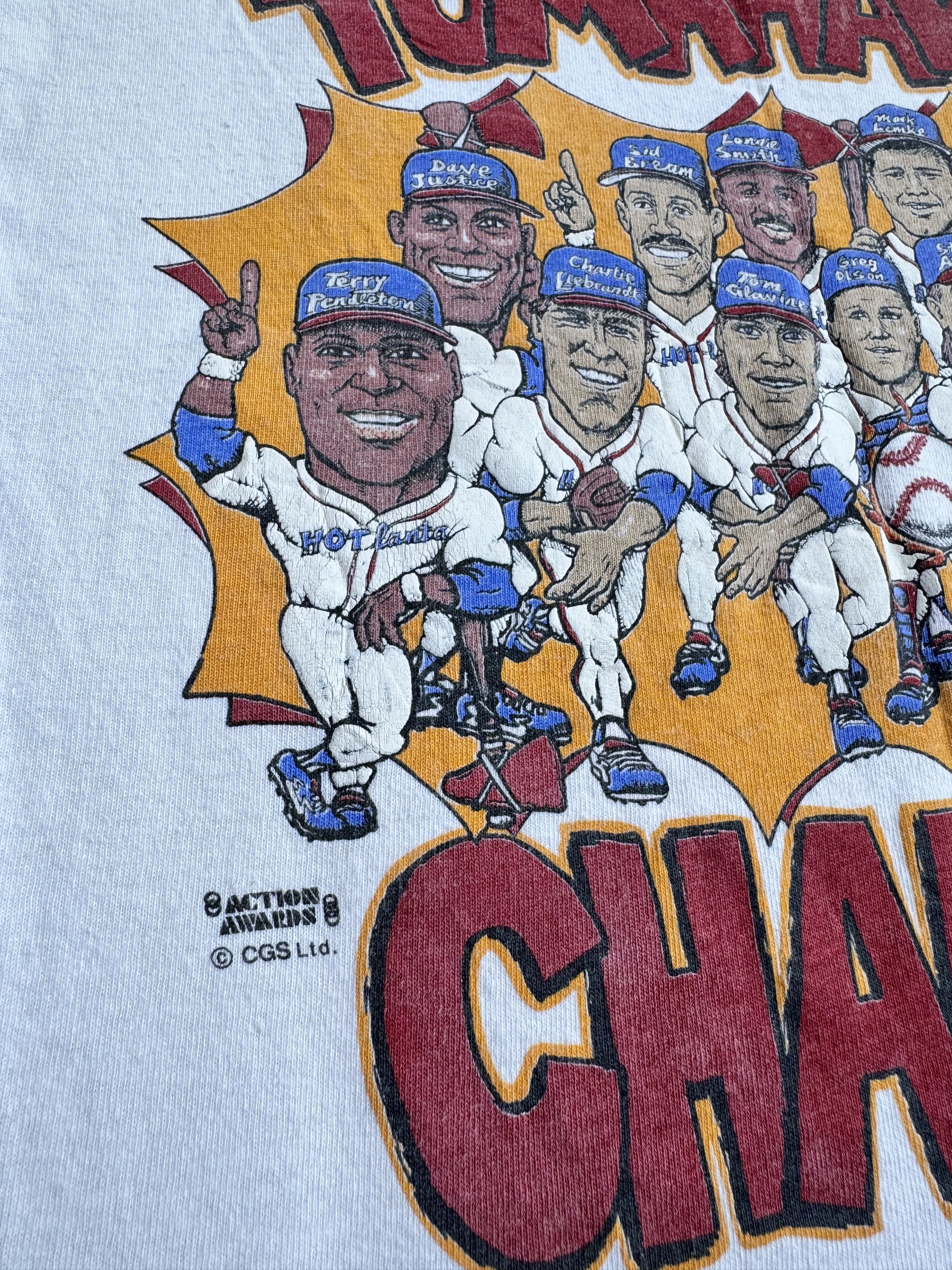 Vintage Vintage Atlanta Braves Tomahawk Champs 1991 T-Shirt Size US S / EU 44-46 / 1 - 5 Thumbnail