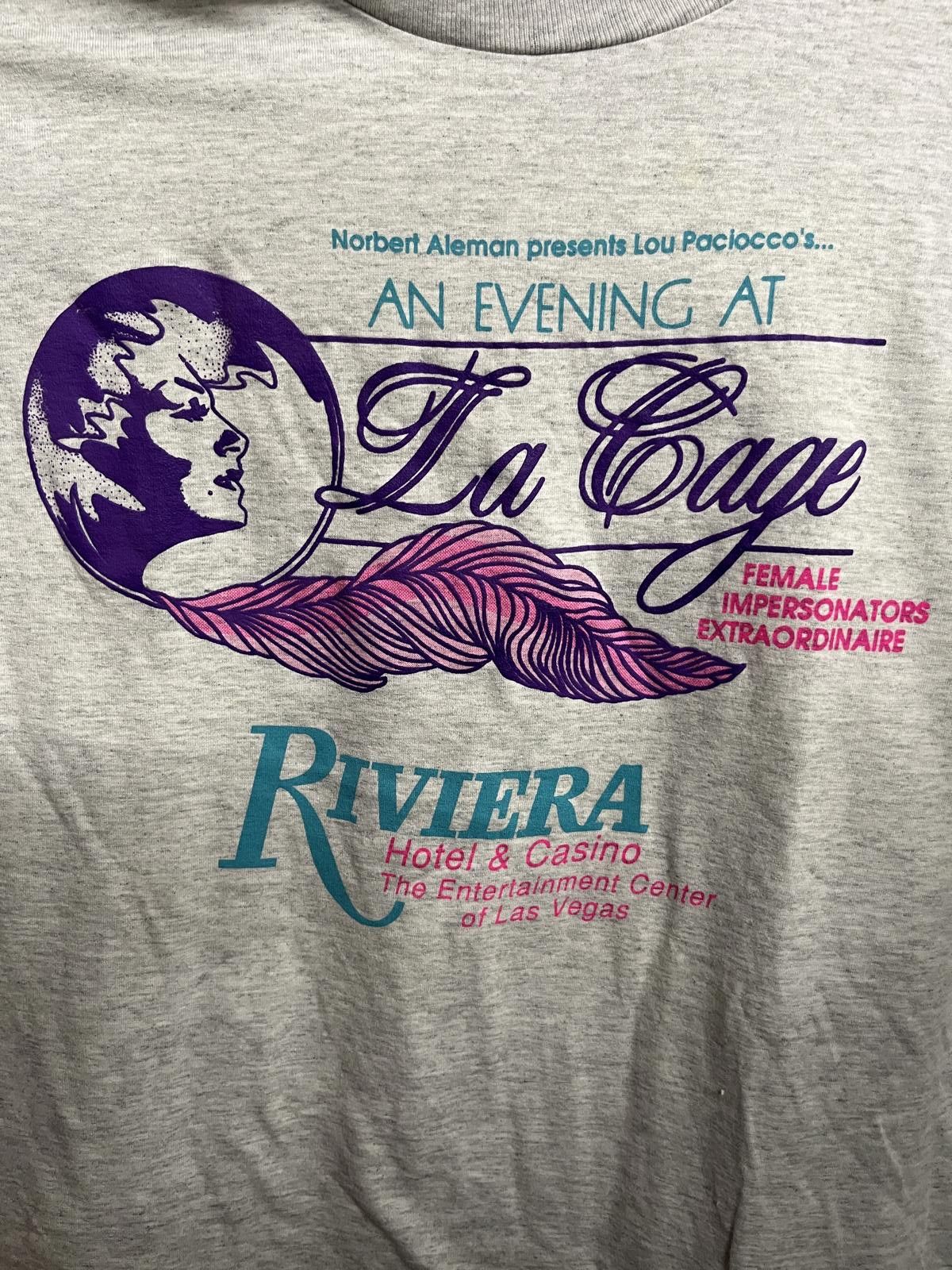 Fruit Of The Loom Vintange Riviera Casino T-shirt La Cage Female Impersonators Size US L / EU 52-54 / 3 - 3 Thumbnail