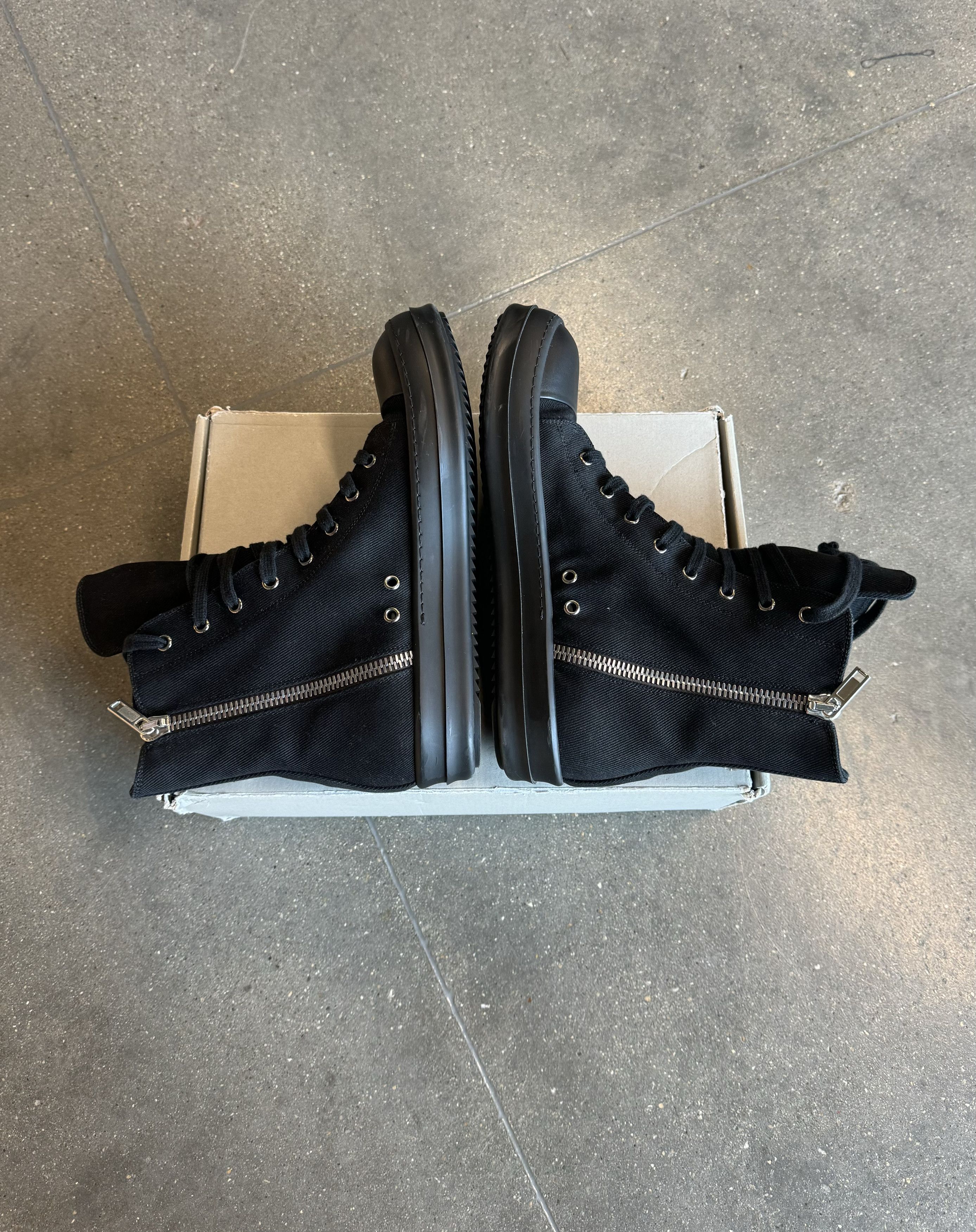 Rick Owens Rick Owens DRKSHDW Ramones Cargo Black Black Black Size US 9 / EU 42 - 4 Thumbnail