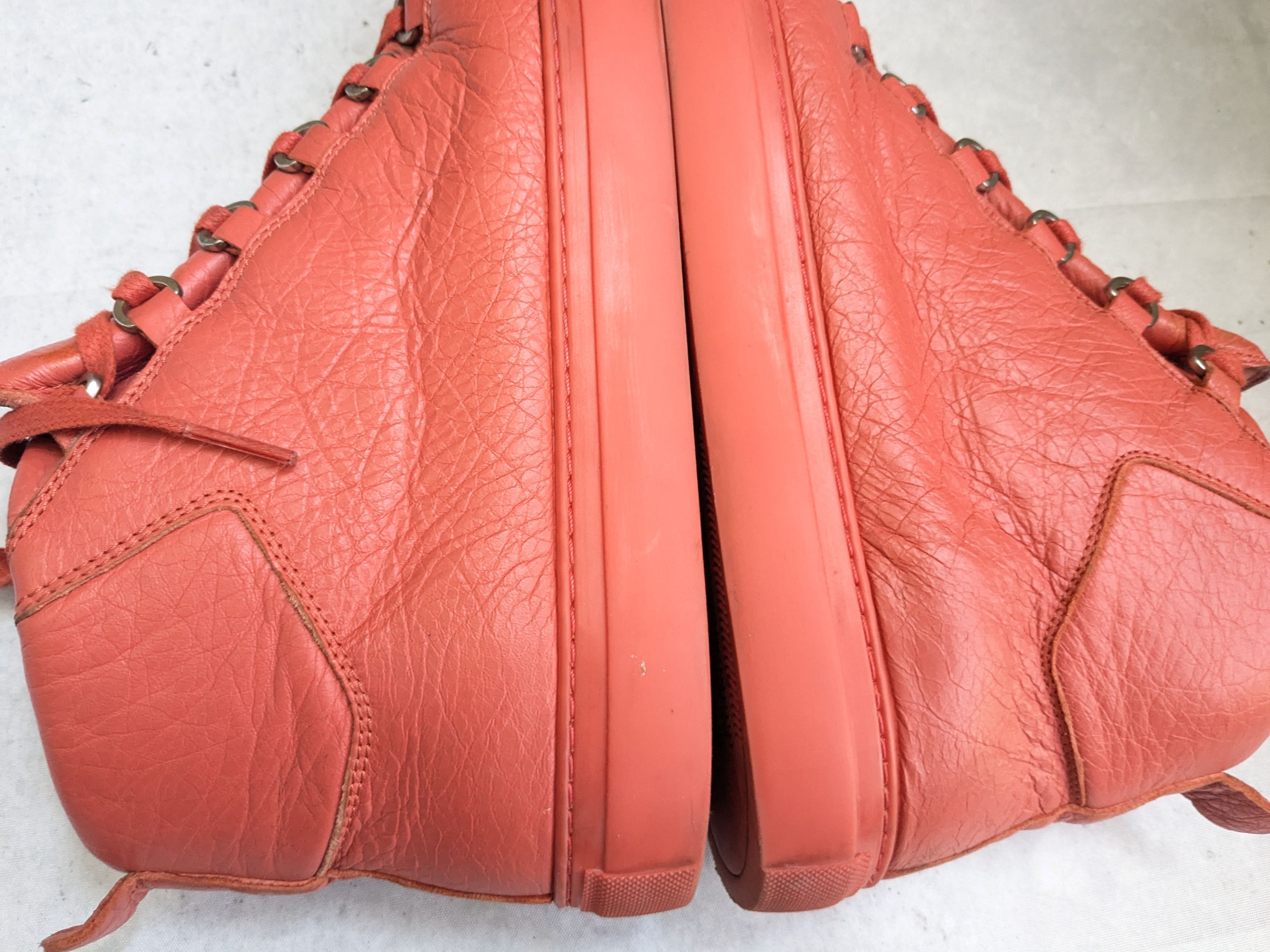 Balenciaga Balenciaga Arena Sneakers Orange High Tops Leather Size US 11 / EU 44 - 7 Thumbnail