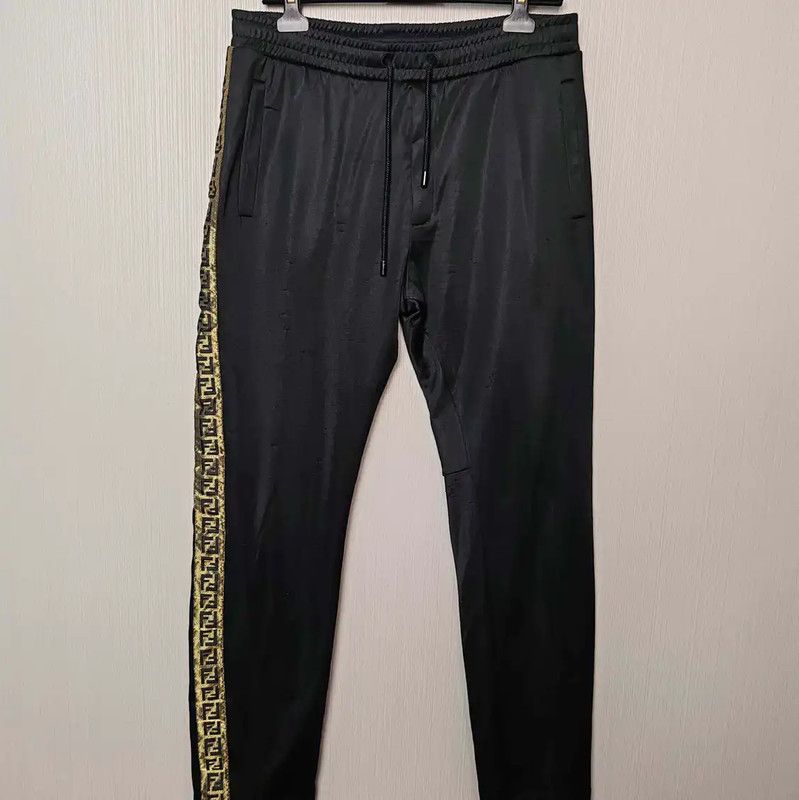Fendi Fendi Black Cotton Casual Pants for Men 0089 Size US 36 / EU 52 - 1 Thumbnail