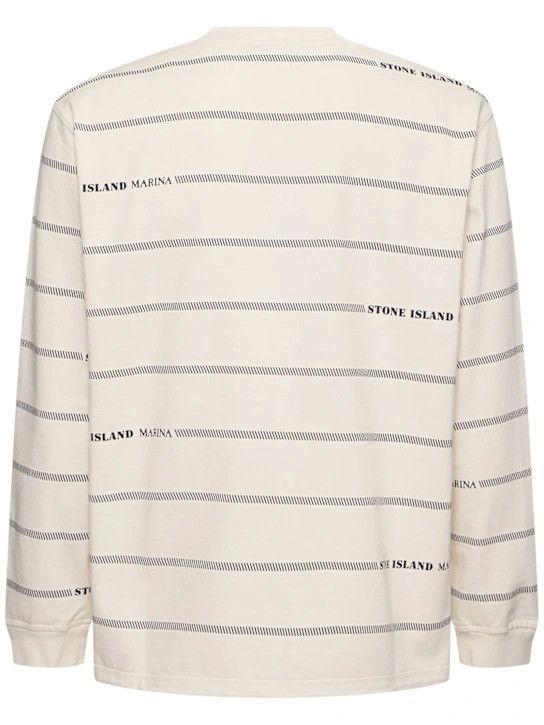 Stone Island o1lsvrm0425 Crewneck Striped Sweatshirt in Ivory Size US S / EU 44-46 / 1 - 2 Thumbnail
