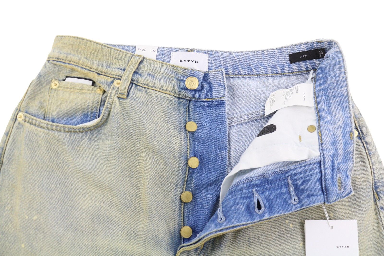 Eytys ECHO BRONZE ULTRA BAGGY W26/L32 Blue Faded RRP370 88865 Size 26" / US 2 / IT 38 - 5 Thumbnail