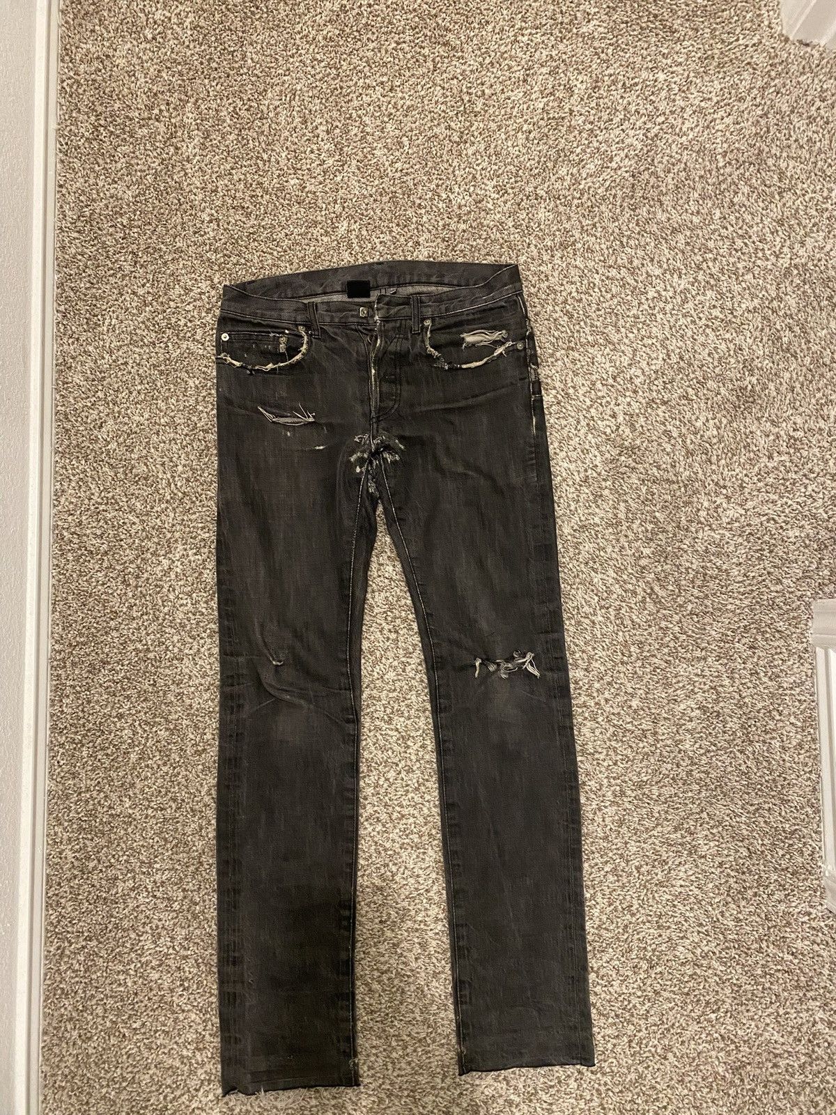 Dior Dior Homme Distressed Denim Size US 28 / EU 44 - 2 Thumbnail