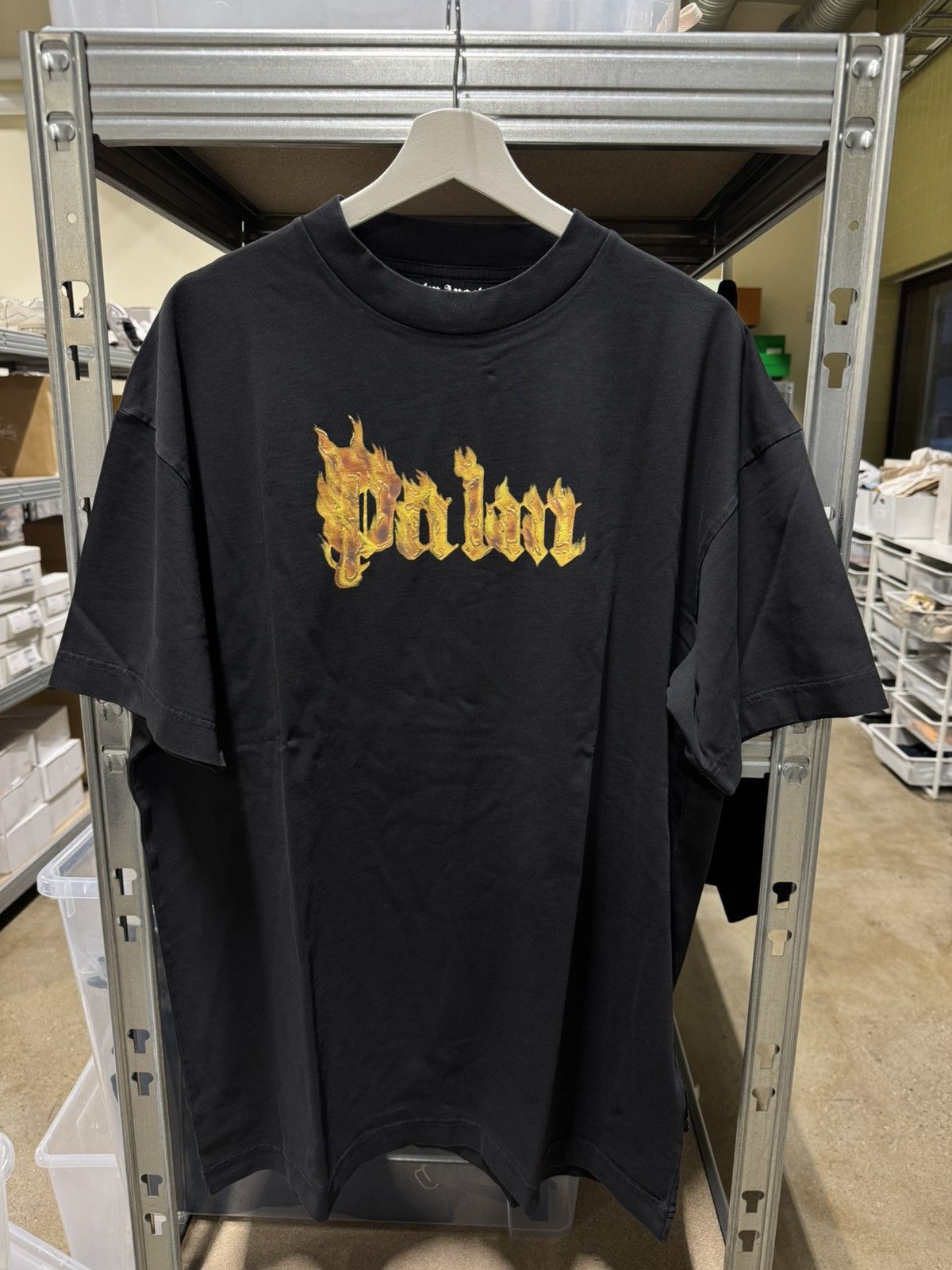 Palm Angels T-Shirt Burning Skeleton | Grailed
