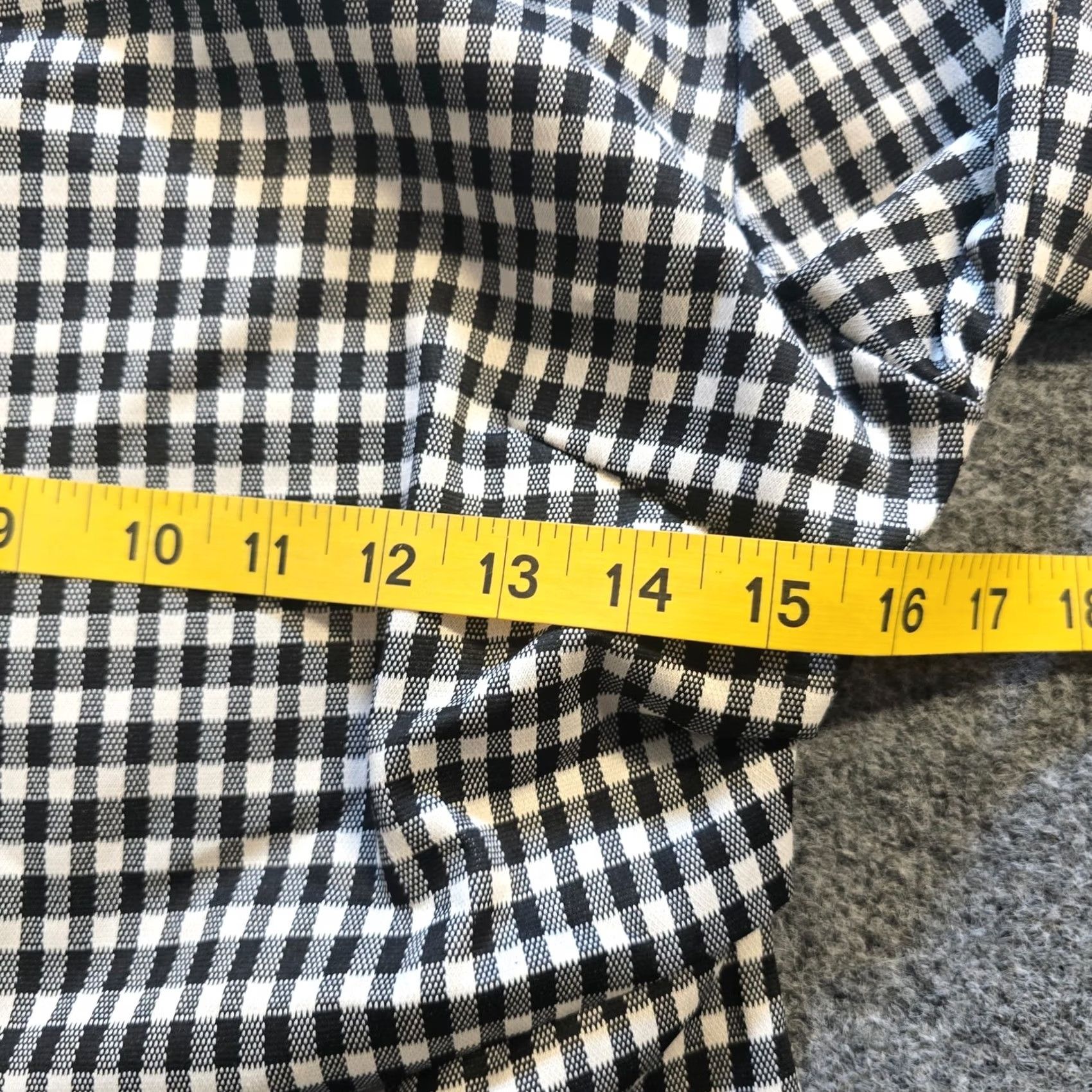 Cider Cider Top Womens Size M Black White Gingham Plaid Flare Sleeve Bows Casual Shirt Size M / US 6-8 / IT 42-44 - 5 Thumbnail