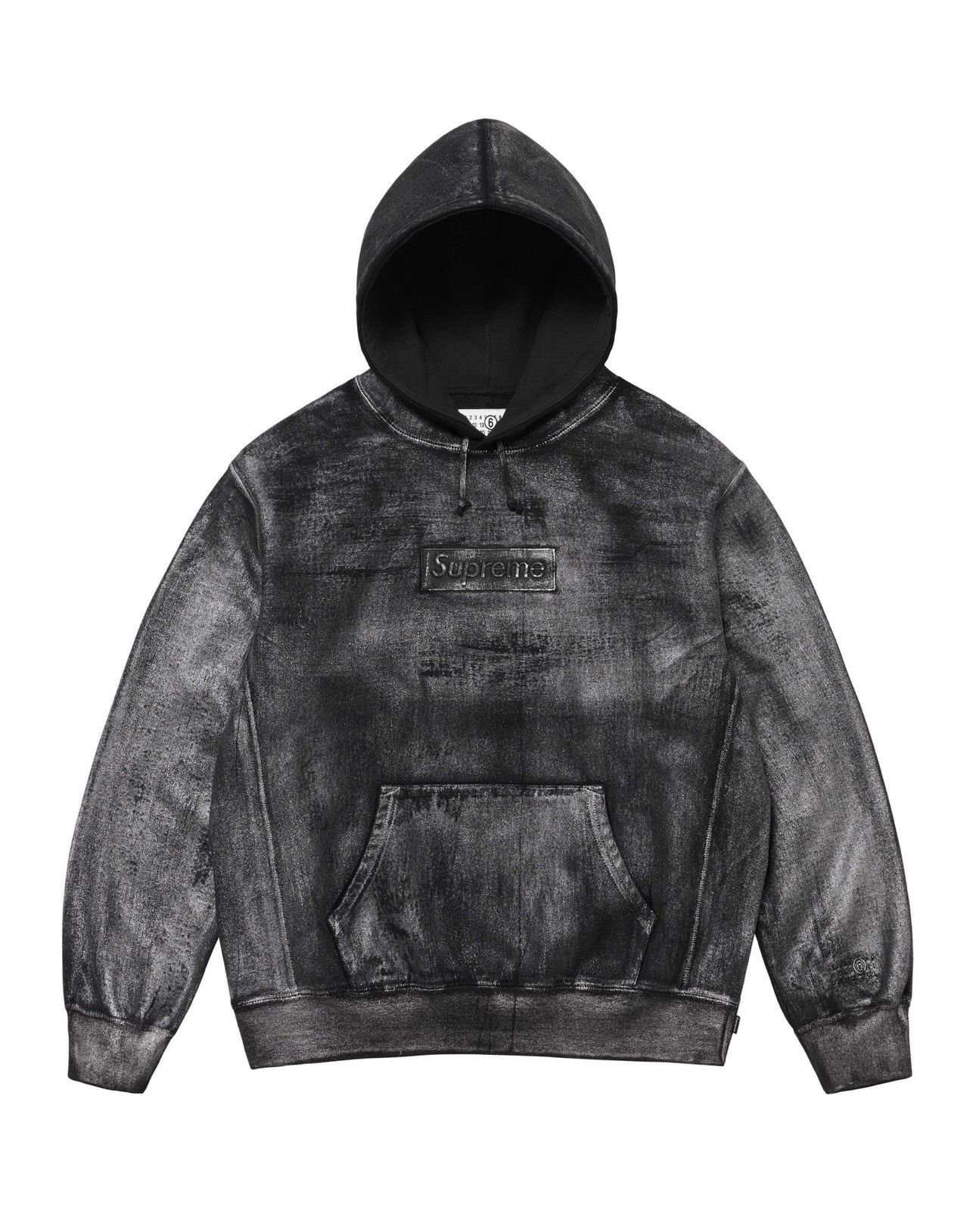 Maison Margiela × Supreme Supreme MM6 Maison Margiela Foil Box Logo Hoodie Black Sz M Size US M / EU 48-50 / 2 - 4 Thumbnail