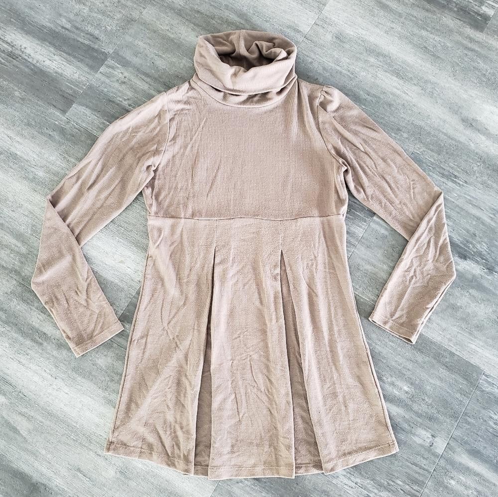 Designer Light Chocolate Paparazzi Long Sleeve Turtleneck Mini Size XS / US 0-2 / IT 36-38 - 1 Thumbnail