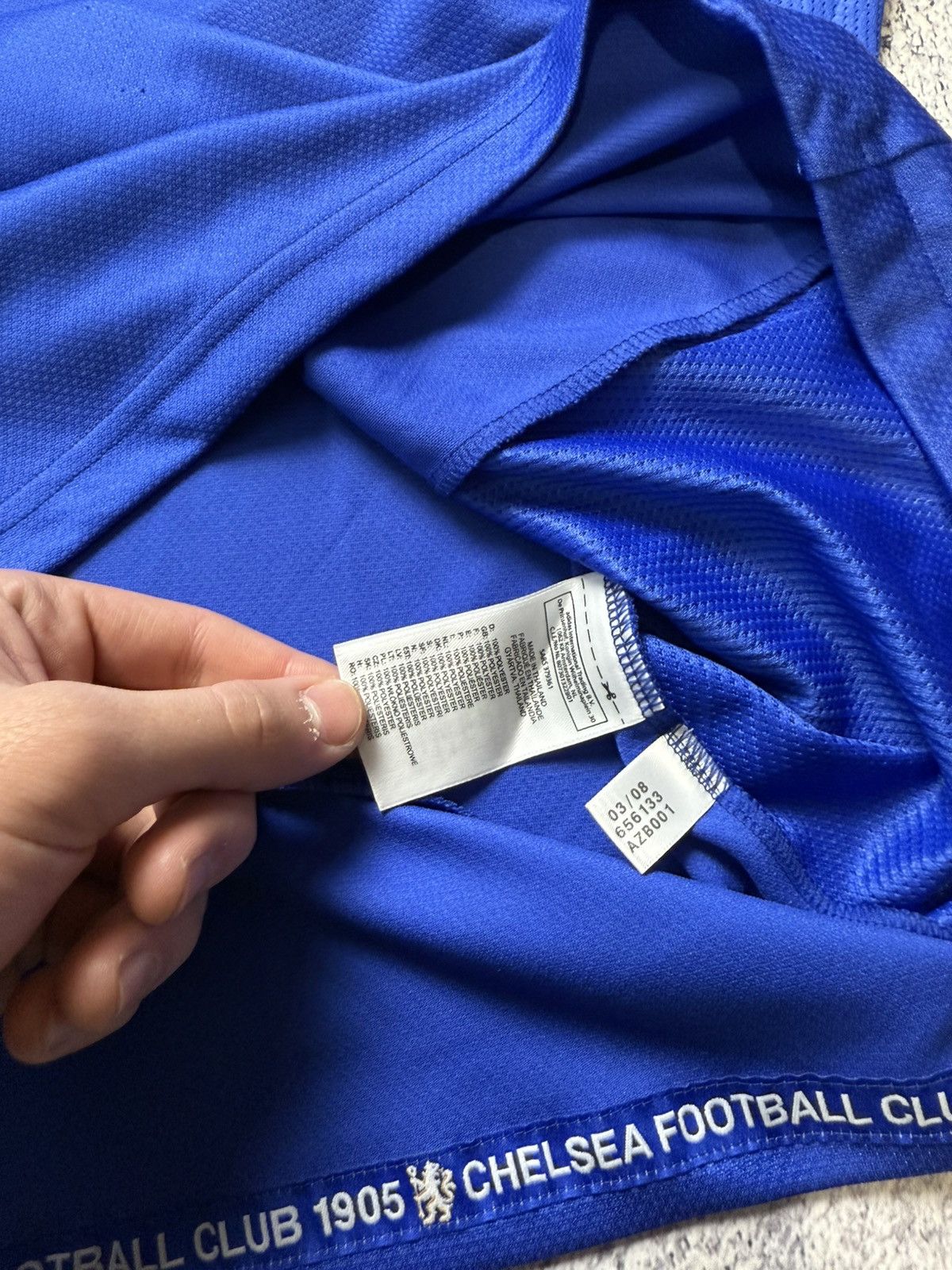 Adidas Chelsea Adidas Jersey Used Blue Men's Champions League Size US XL / EU 56 / 4 - 15 Thumbnail