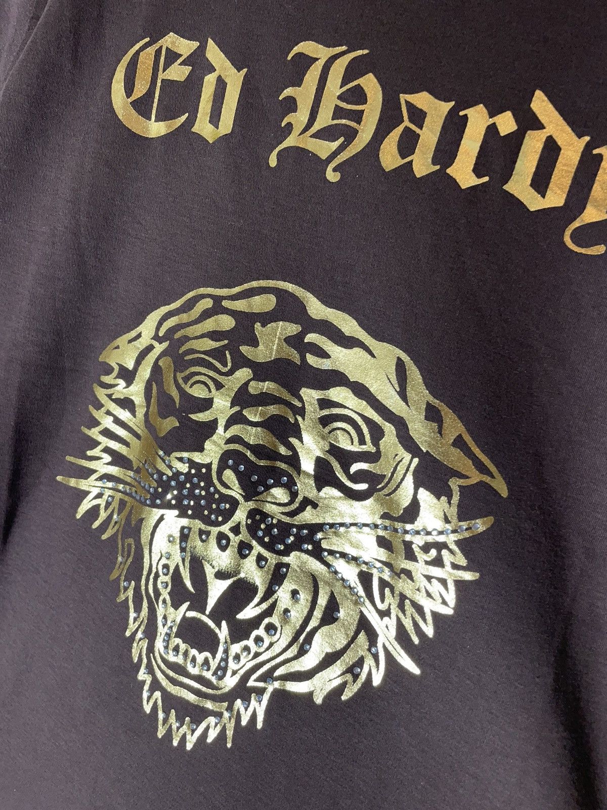 Ed Hardy × Japanese Brand Ed hardy vintage Japanese brown T shirt Size US M / EU 48-50 / 2 - 7 Thumbnail