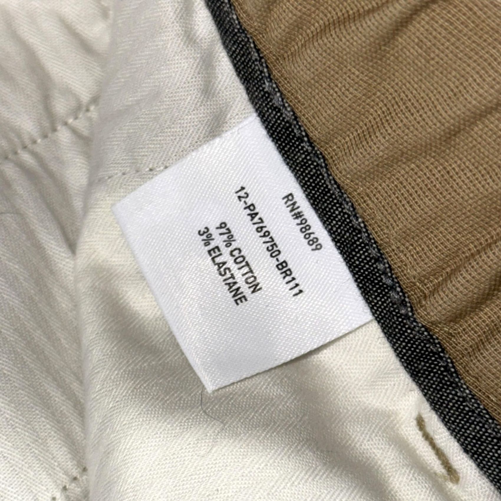 Todd Snyder Todd Snyder Pants Mens Small Beige Elastic Waist Drawstring Cuffed Chino Tapered Size US 29 - 4 Thumbnail