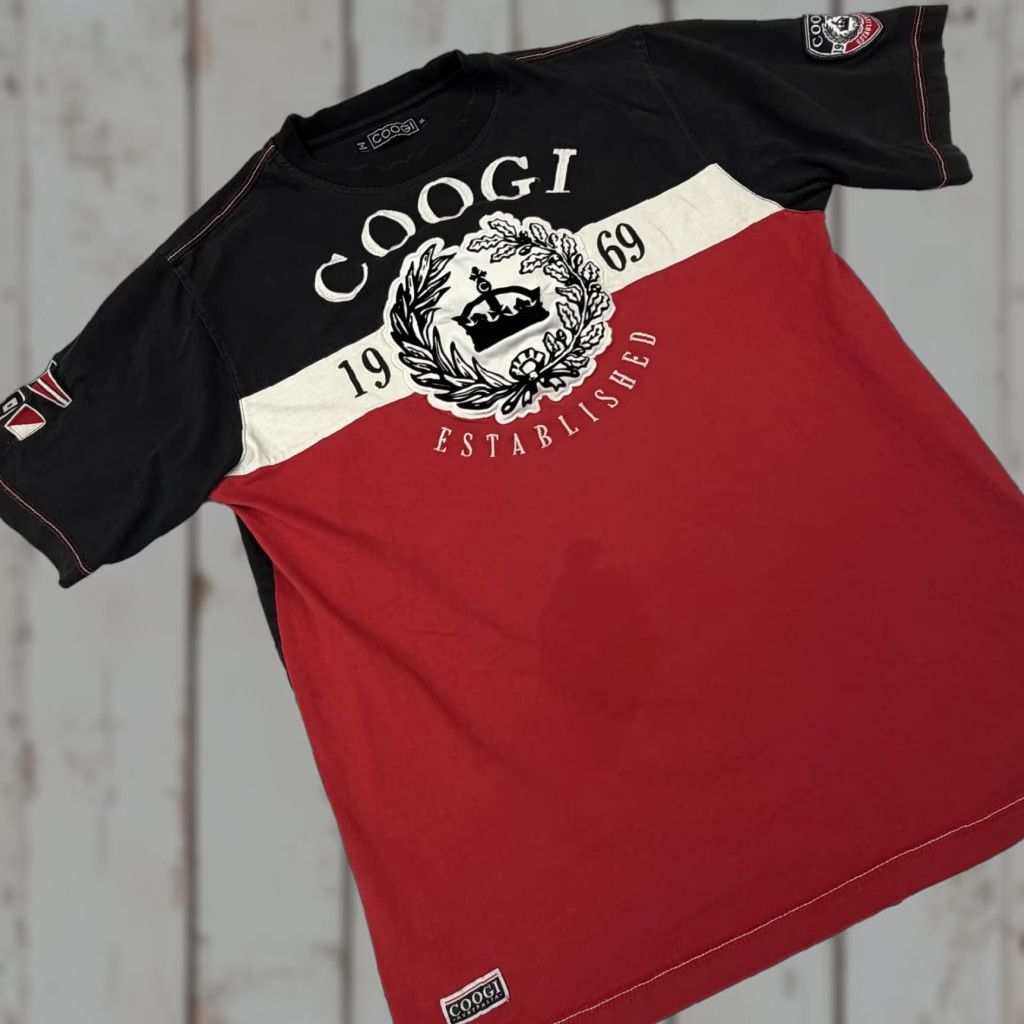 Coogi VINTAGE Coogi Shirt Mens XL Red Black Established 1969 Crest Graphic Streetwear Tee Size US XL / EU 56 / 4 - 1 Thumbnail