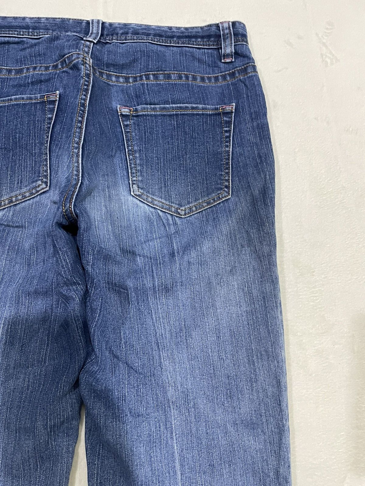 Japanese Brand Vintage Boot Cut Distress Ripped Faded Denim Jeans Size US 31 - 14 Thumbnail