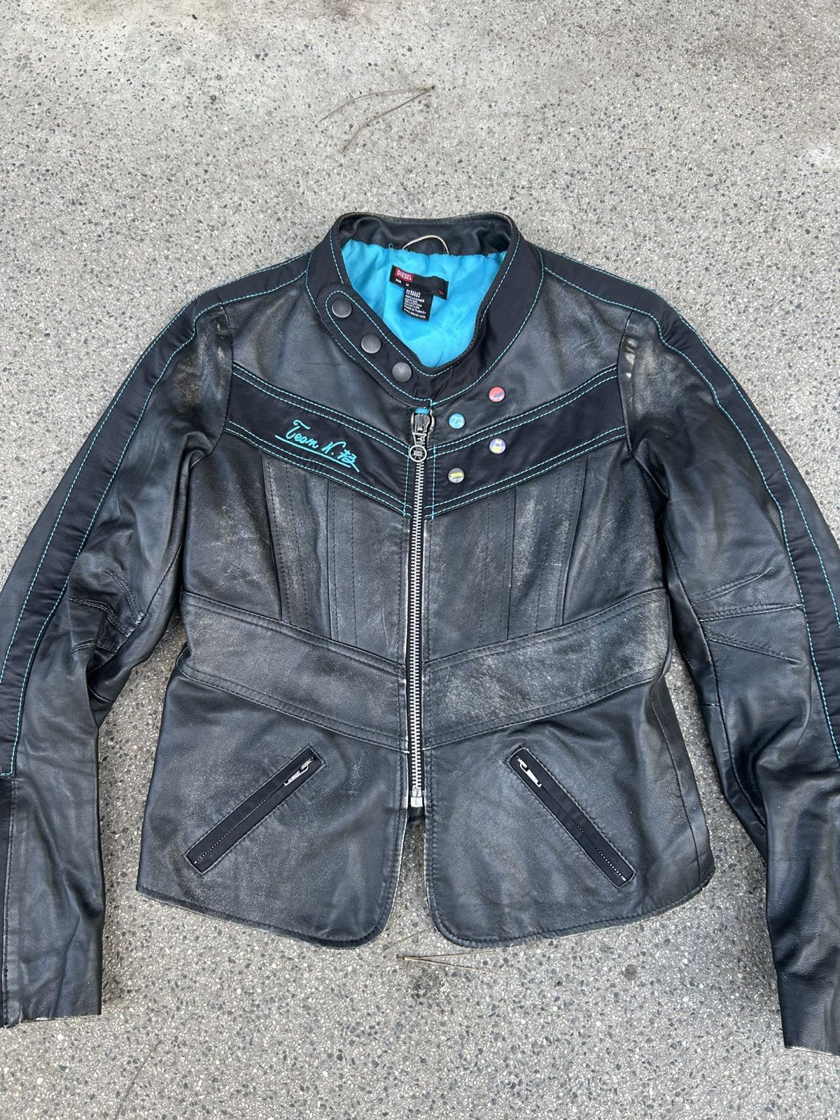 Diesel Vintage Diesel Y2K Leather Jacket Fitted Denim Moto Jacket Size M / US 6-8 / IT 42-44 - 5 Thumbnail