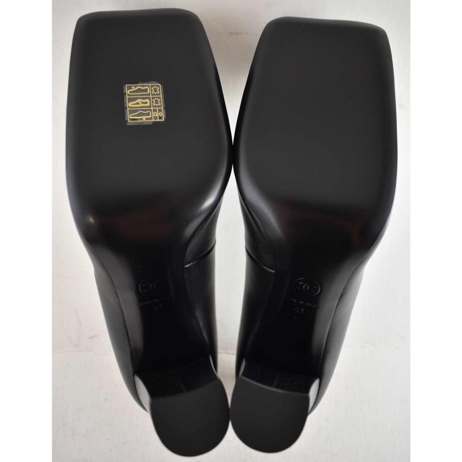 Chanel Chanel 26S Black White Square Toe Block Heel Pump 41 Size US 11 / IT 41 - 22 Thumbnail