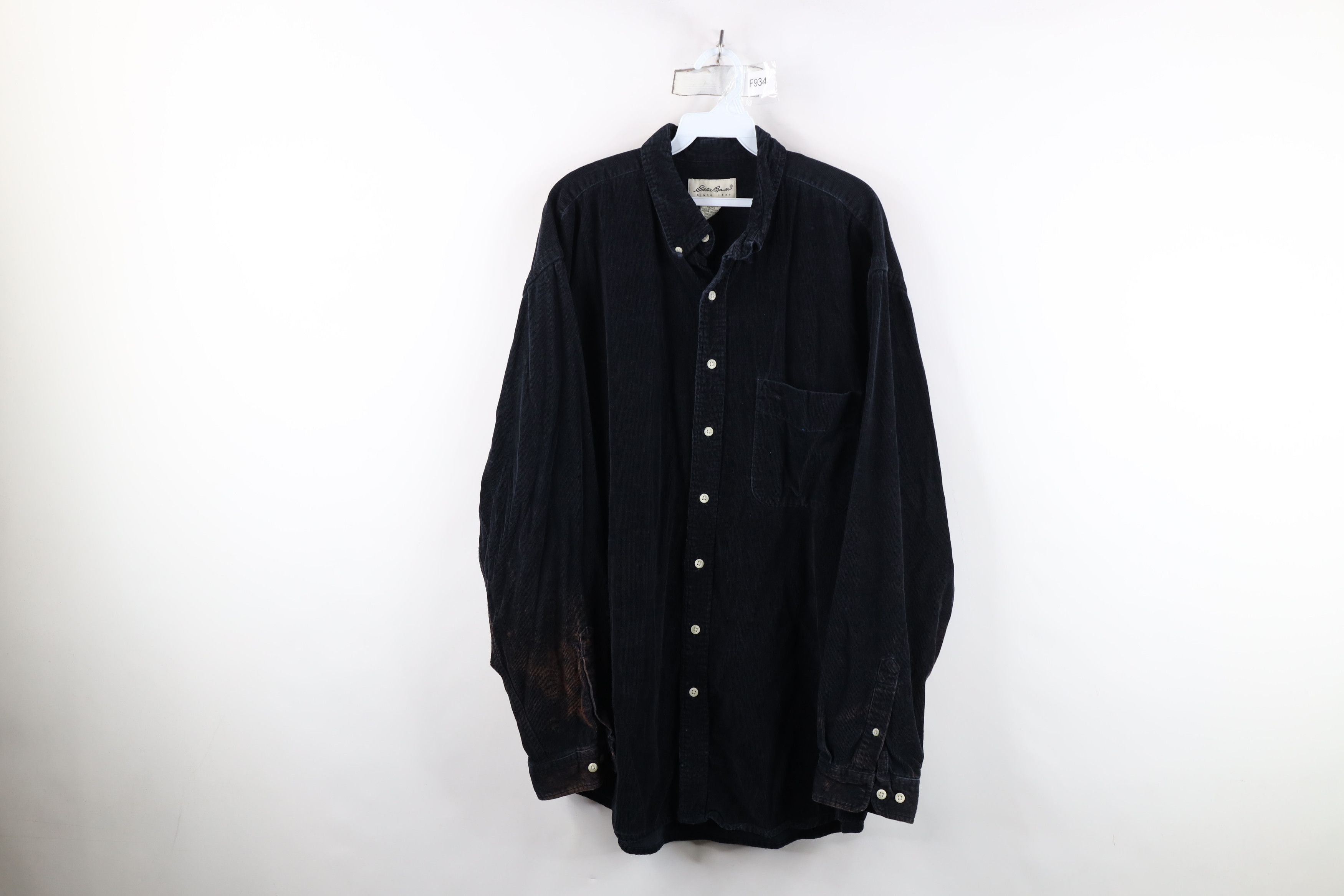 Eddie Bauer Vintage 90s Eddie Bauer Corduroy Collared Button Down Shirt Size US XL / EU 56 / 4 - 1 Thumbnail