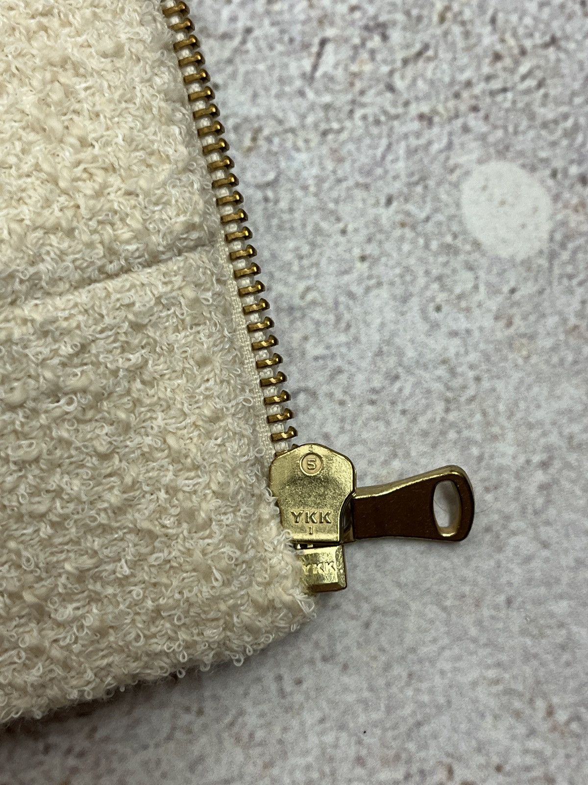 ME+EM ME+EM Tweed Bomber Jacket Cream Stretch Cotton Size XL / US 12-14 / IT 48-50 - 12 Thumbnail