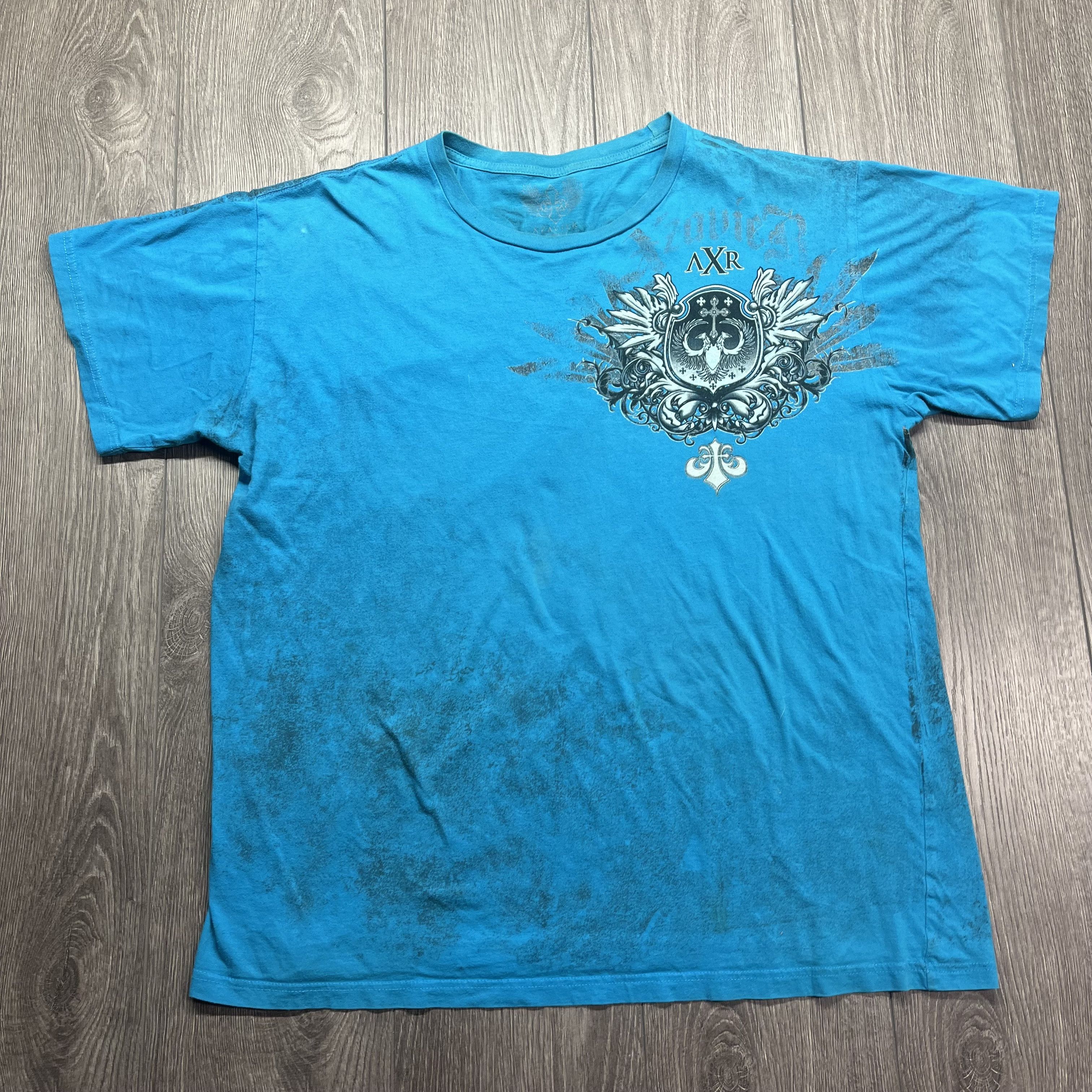 Tapout × Vintage Vintage Xzavier Y2k Blue T Shirt XXL Tribal AOP Baggy Size US XXL / EU 58 / 5 - 3 Thumbnail