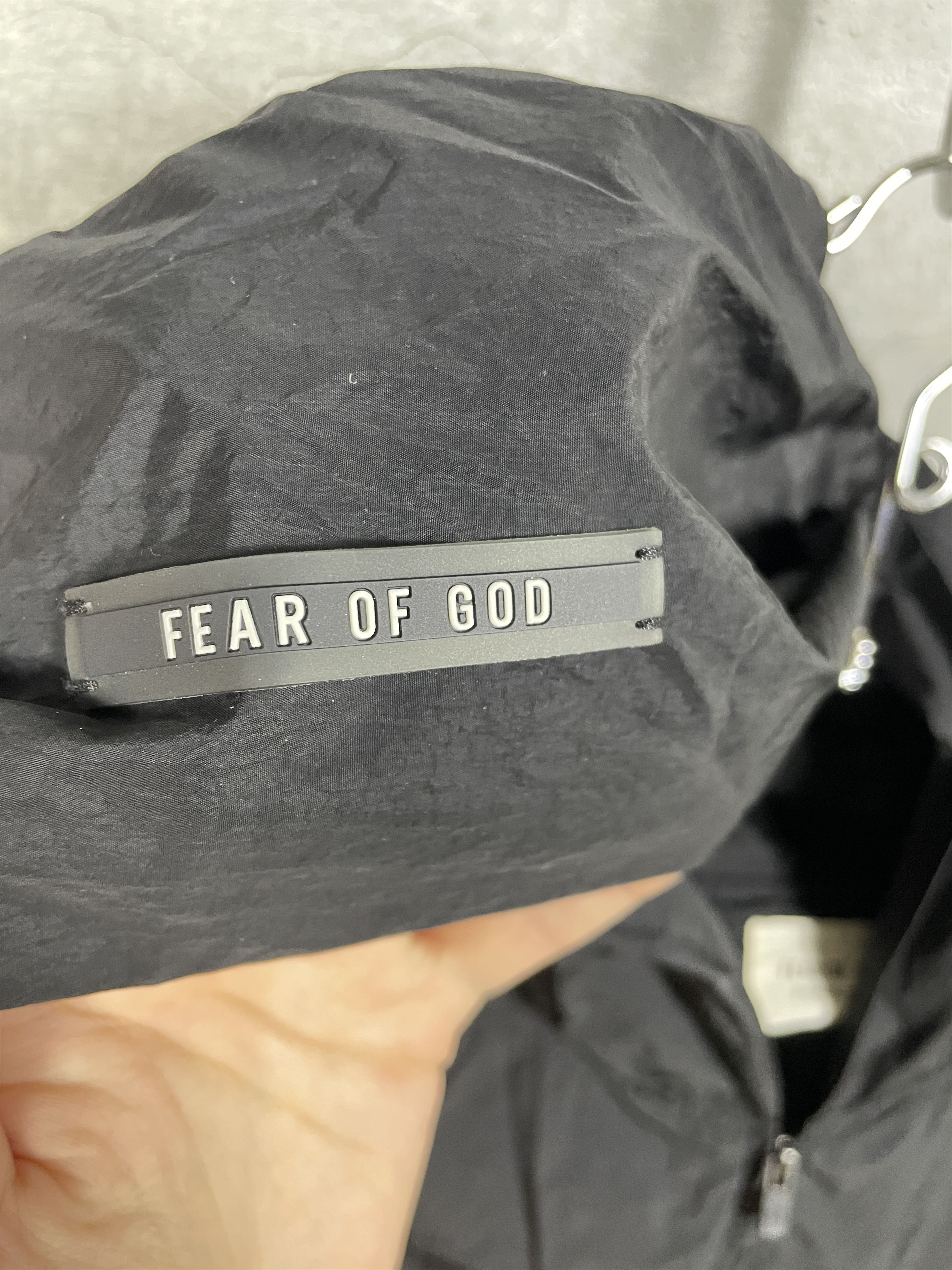 Fear of God $1195 Fear of God Logo Nylon Hooded Rain Jacket Size US XS / EU 42 / 0 - 6 Thumbnail