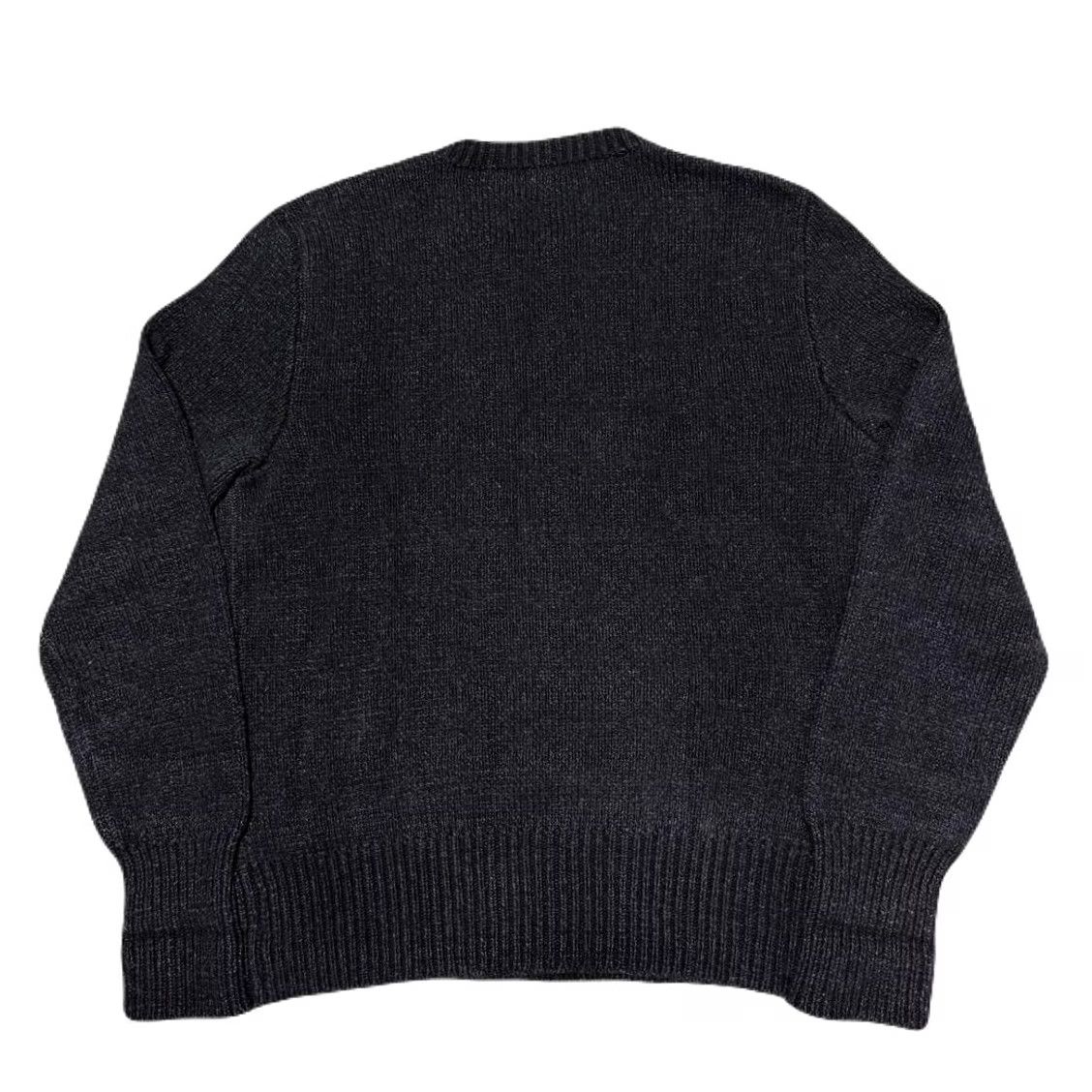 Ralph Lauren RRL RALPH LAUREN Men's Sweater M Gray Black Cotton Knit Crew Neck 00's Pullover Size US M / EU 48-50 / 2 - 3 Thumbnail