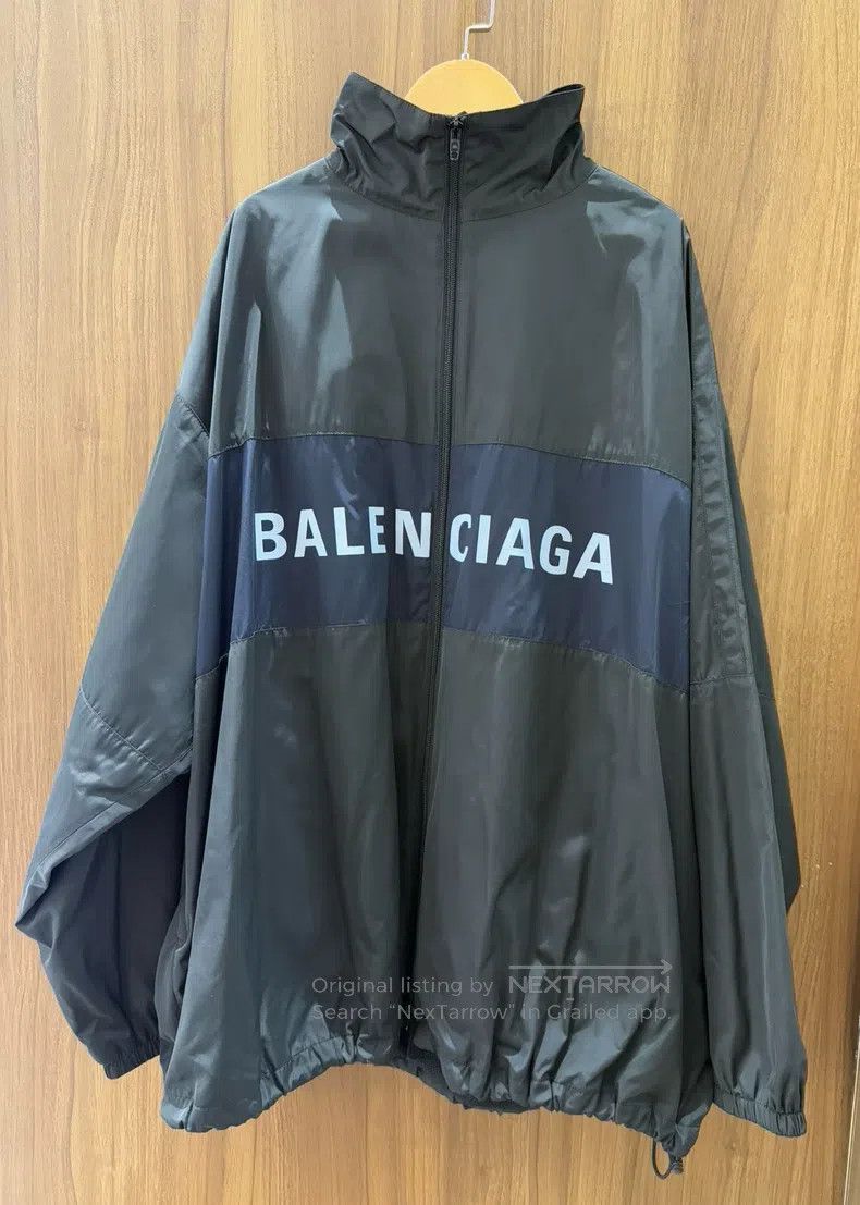 Balenciaga Balenciaga Letter print stand collar zip-up long-sleeve ja Size US XS / EU 42 / 0 - 1 Thumbnail
