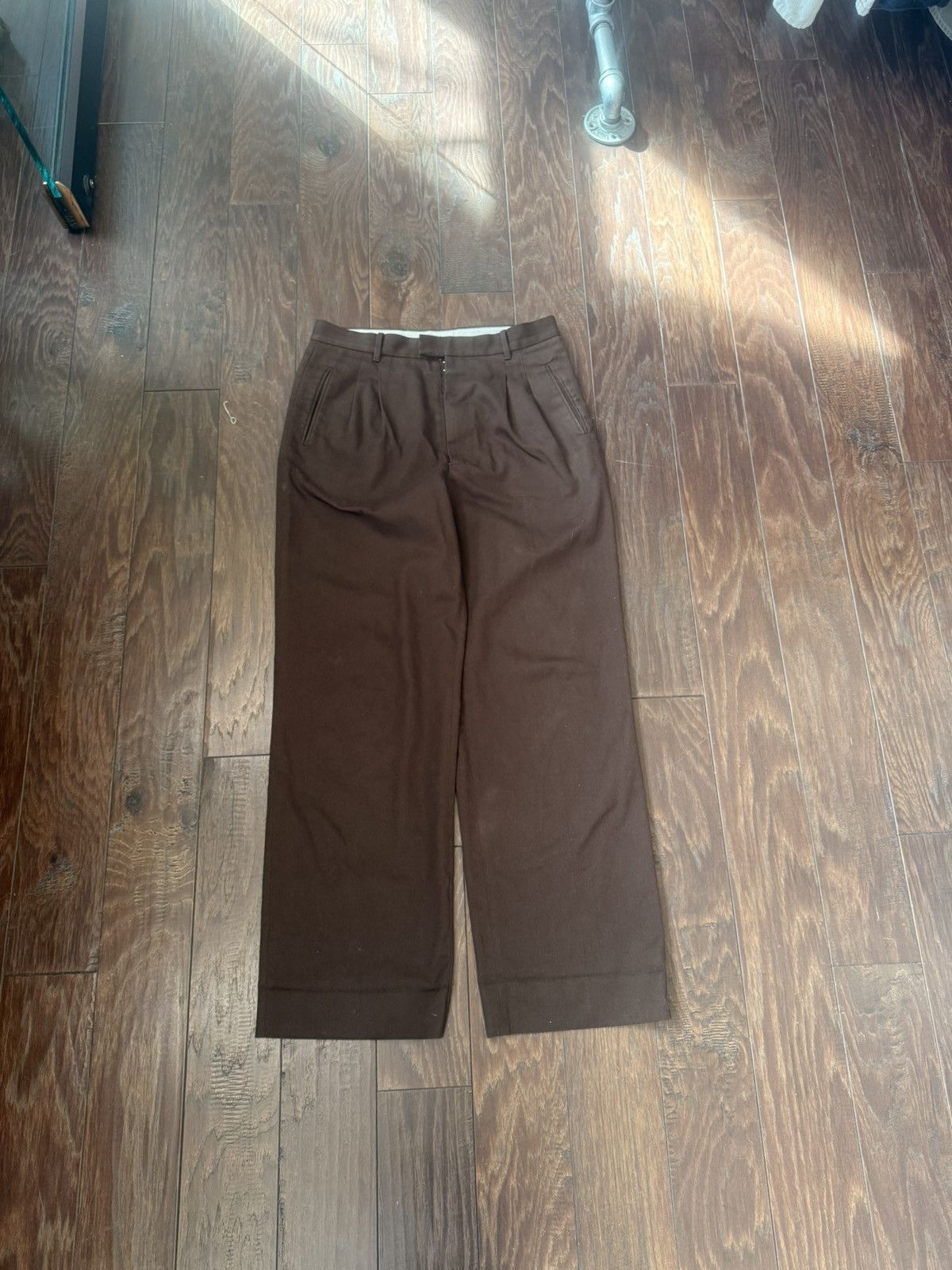 Maison Margiela Baggy Maison Margiela brown dress pants Size US 32 / EU 48 - 1 Thumbnail