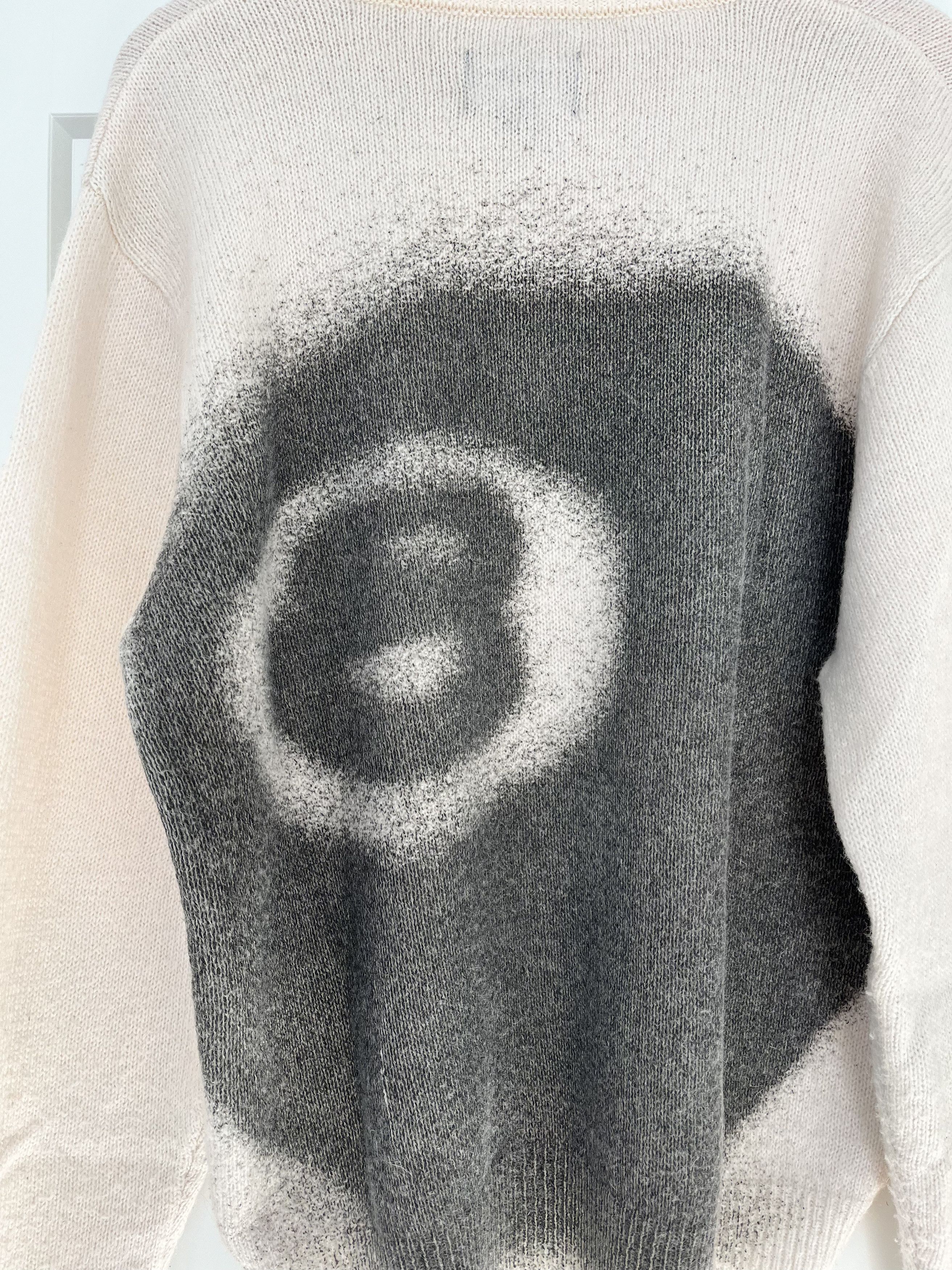 Stussy 8 Ball Spray Sweater Ivory