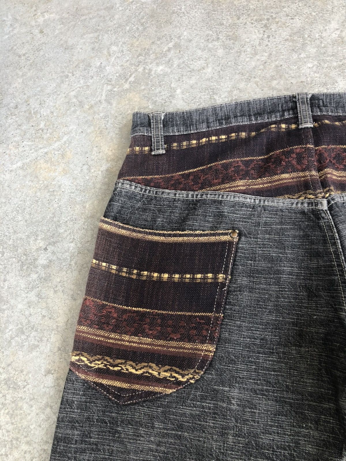 Japanese Brand Concave attempt Blanket Denim Distressed Jeans Size US 33 - 15 Thumbnail