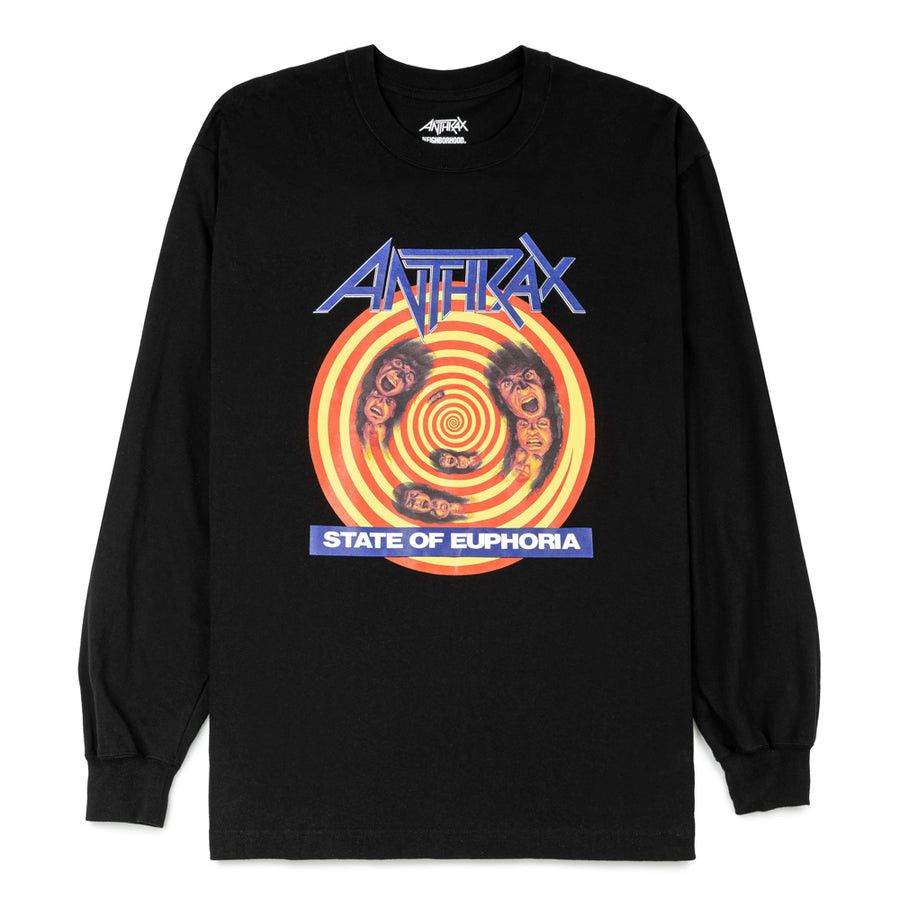 image of Neighborhood x Rock T Shirt Anthrax. Ls-1 Tee Black, Men's (Size Medium)