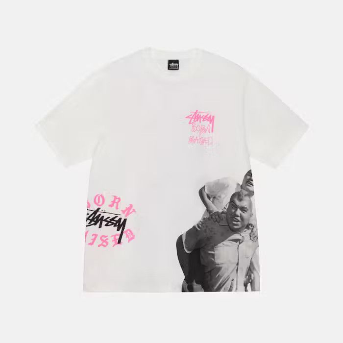 Stussy Born X Raised One Block At A Time White Tee