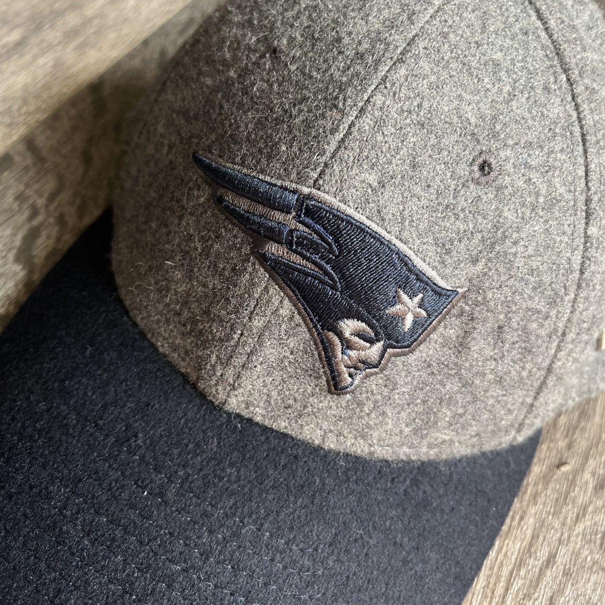 NFL × New Era × Vintage NFL x New Era EK New England Patriots Melton Logo Fitted Hat Size ONE SIZE - 3 Thumbnail