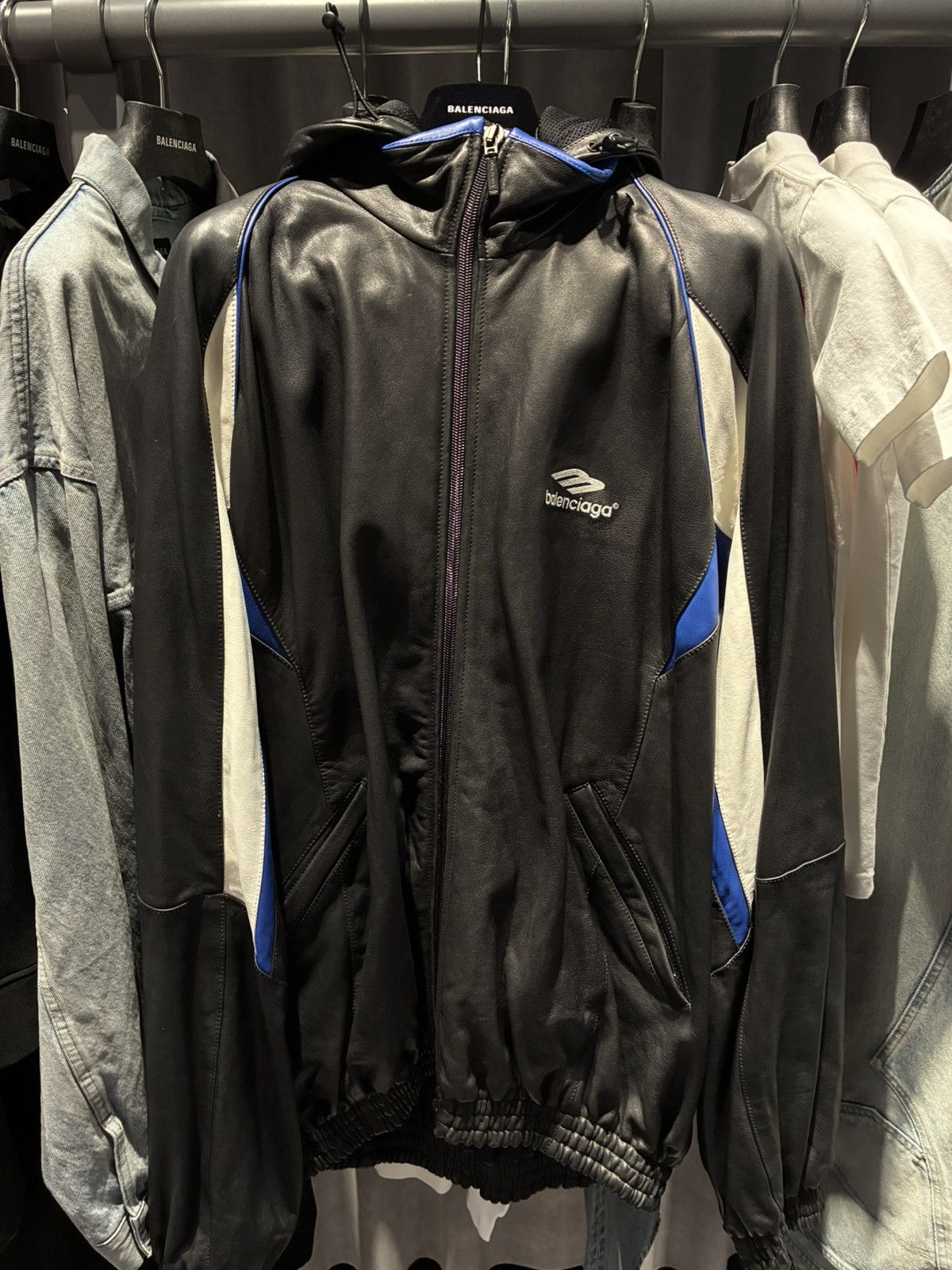 BALENCIAGA Smooth Leather 3B Jacket