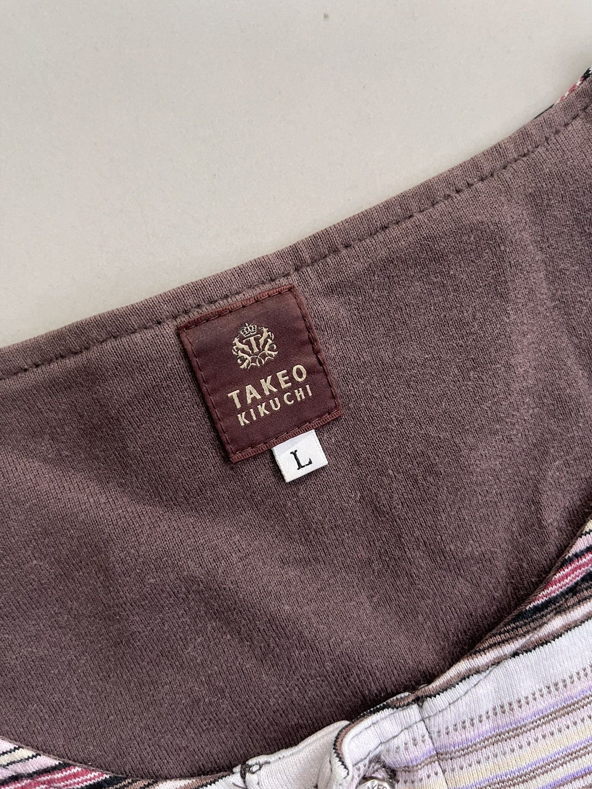 Japanese Brand × Kapital × Takeo Kikuchi VINTAGE TAKEO KIKUCHI STRIPE LONGSLEVE Size US M / EU 48-50 / 2 - 4 Thumbnail
