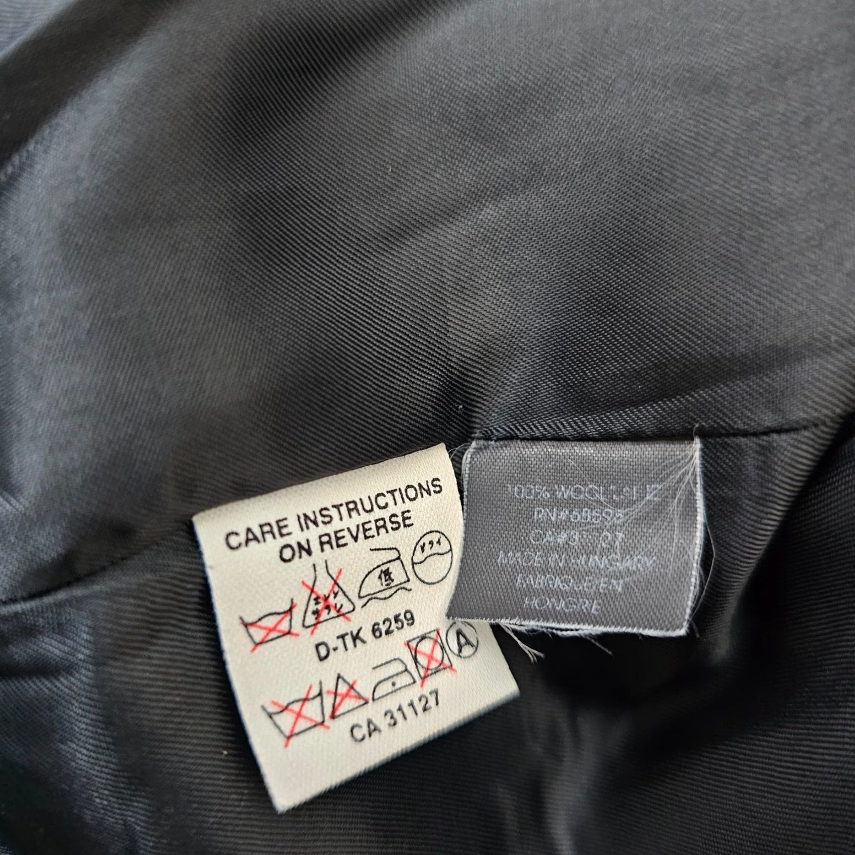 DKNY DKNY Blazer Jacket Mens 42R Wool Ventless 3 Button Formal Italian Charcoal Gray Suit Coat Regular Notch Lapel Single-Breasted Chest 42 Vintage? No Size 42R - 5 Thumbnail