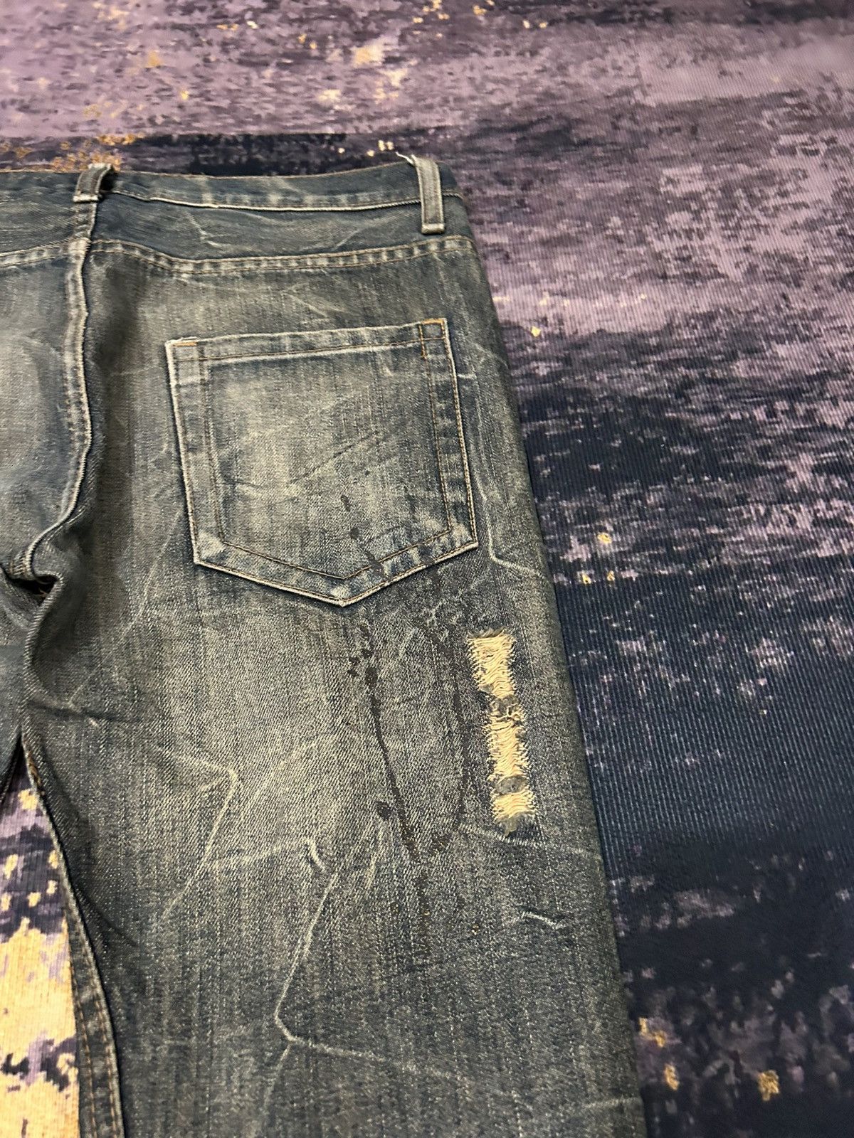 Tornado Mart Kui Mudwash Clawmark Distressed Jeans Size US 36 / EU 52 - 9 Thumbnail