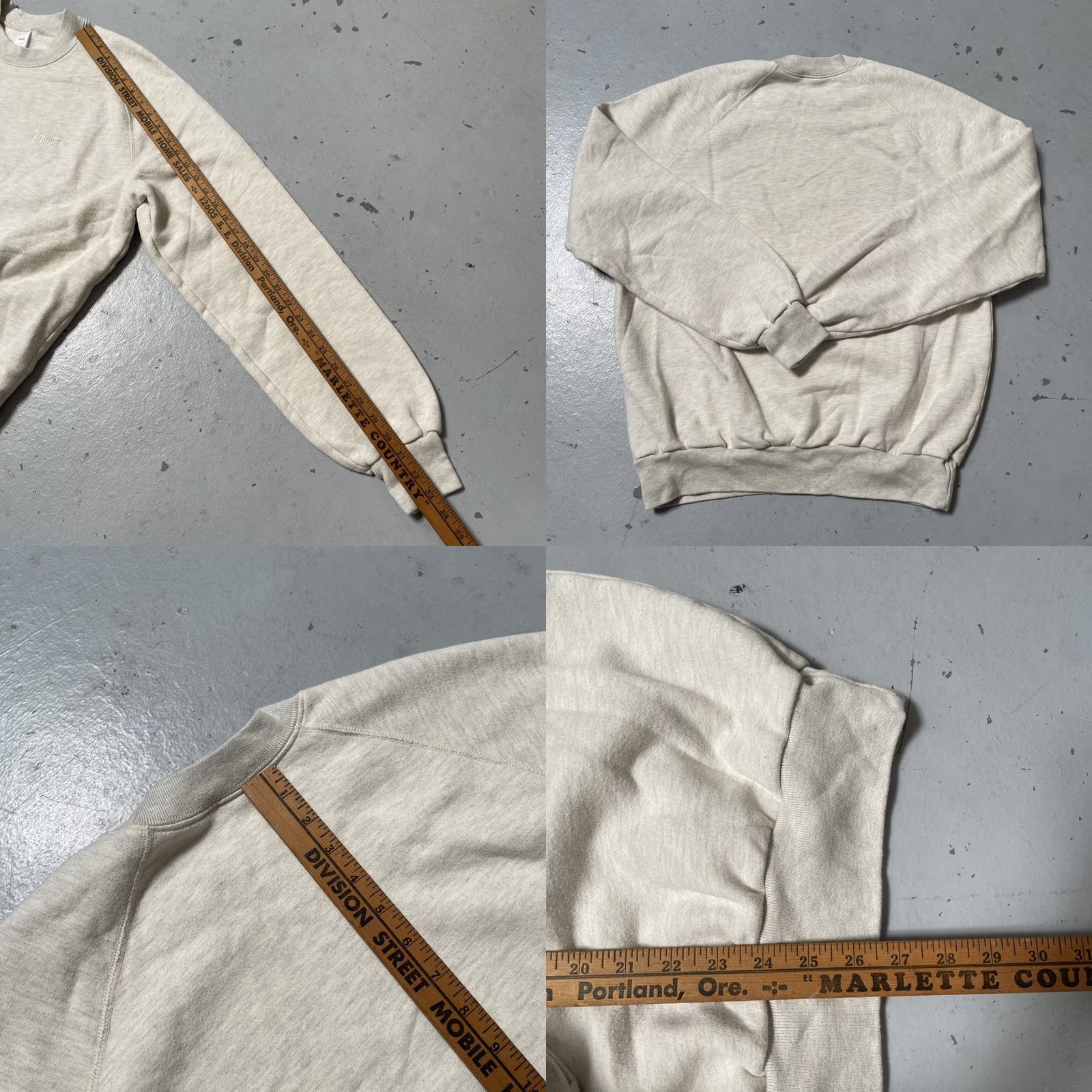 JJJJound JJJJound Standard Issue Cotton Raglan Sweatshirt Unisex Adults XXL Heather Cream USA 90s Hype Designer Athleisure Pullover Shirt Size US XXL / EU 58 / 5 - 8 Thumbnail