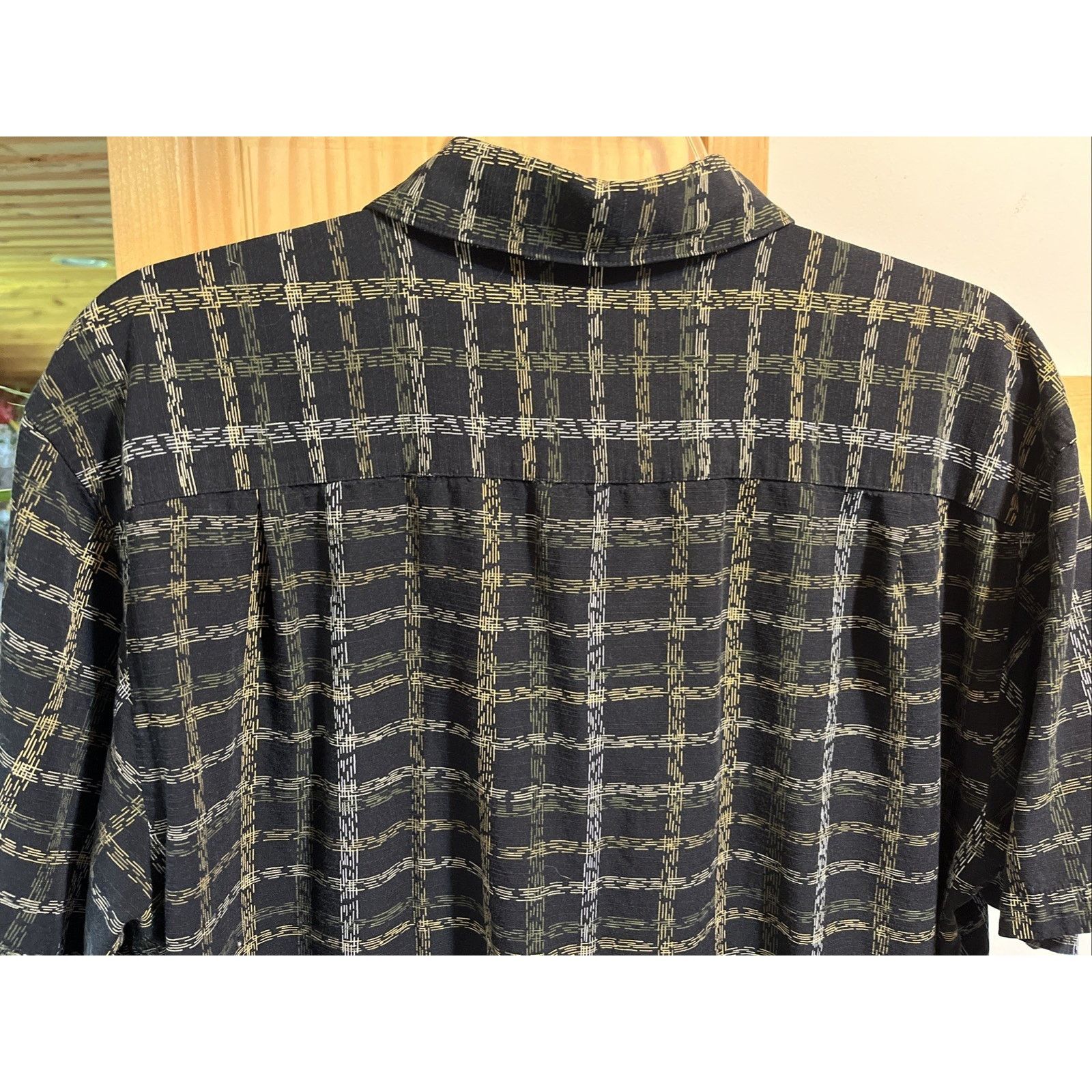 Geoffrey Beene Geoffrey Beene Shirt Mens L Black Geometric Hawaiian Shirt Size US L / EU 52-54 / 3 - 8 Thumbnail