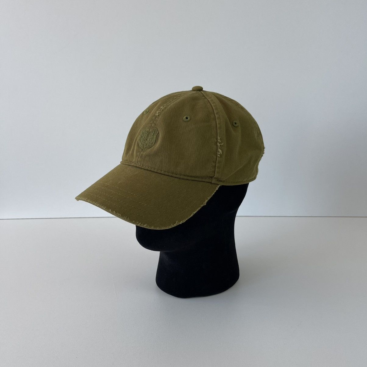 The Kooples The Kooples Sport Logo Distressed 6-Panel Baseball Cap Khaki Size ONE SIZE - 1 Thumbnail