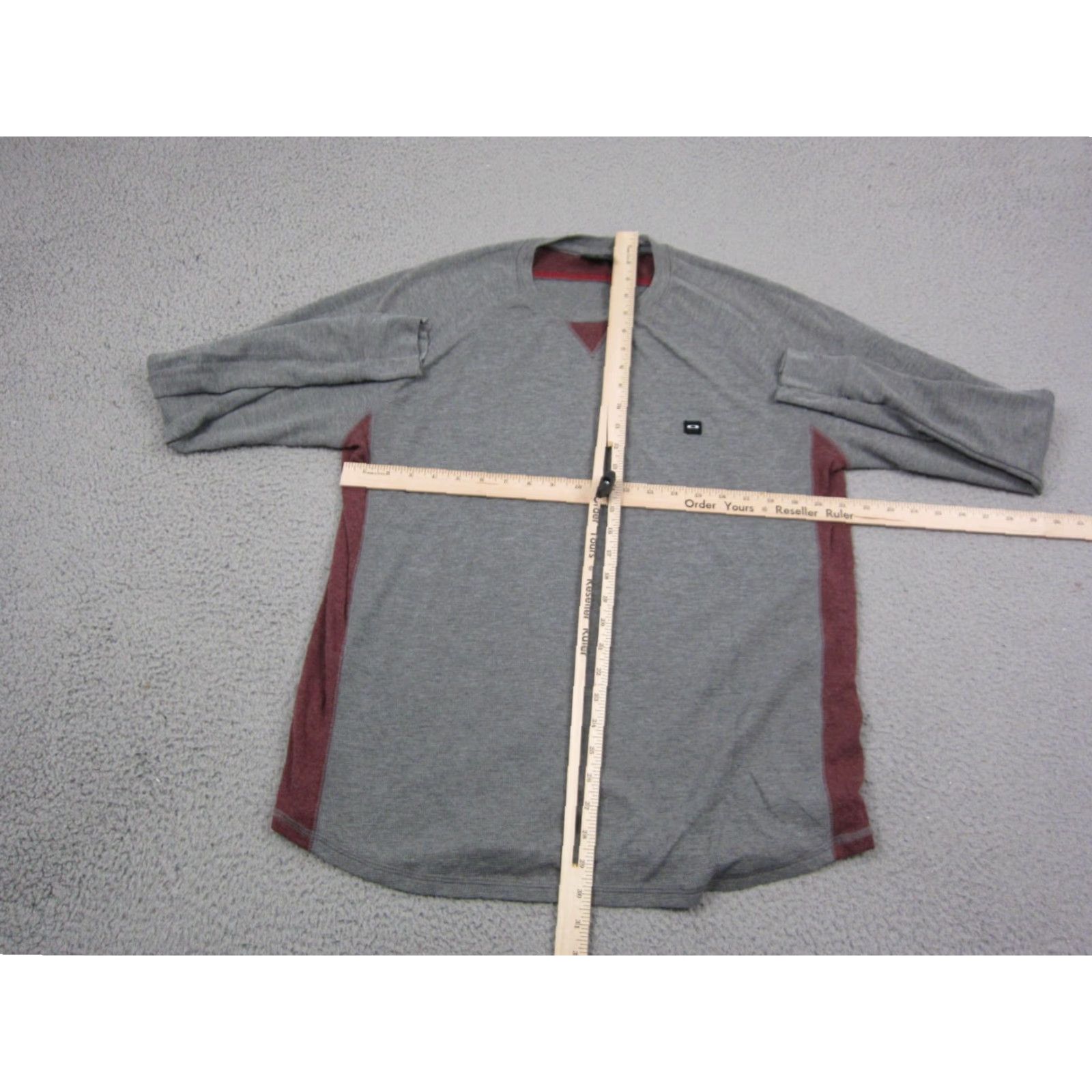 Oakley Oakley Shirt Mens XL Gray Thermal Knit Long Sleeve Crewneck T-Shirt Size US XL / EU 56 / 4 - 5 Thumbnail