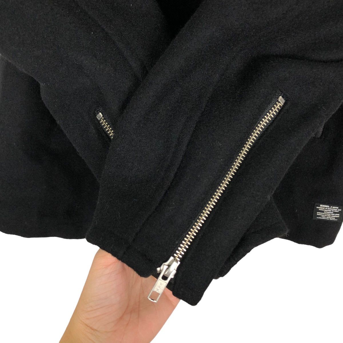 Japanese Brand 🔥90’s Wool Biker Jacket Double Breast Scanner Fundamental Size US M / EU 48-50 / 2 - 12 Thumbnail