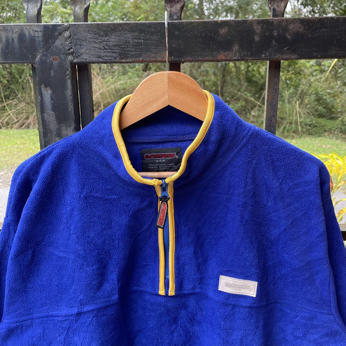 Vans × Vintage 🔥Vintage 90s Vans Half Zipper Fleece Sweater Jacket Size US M / EU 48-50 / 2 - 4 Thumbnail