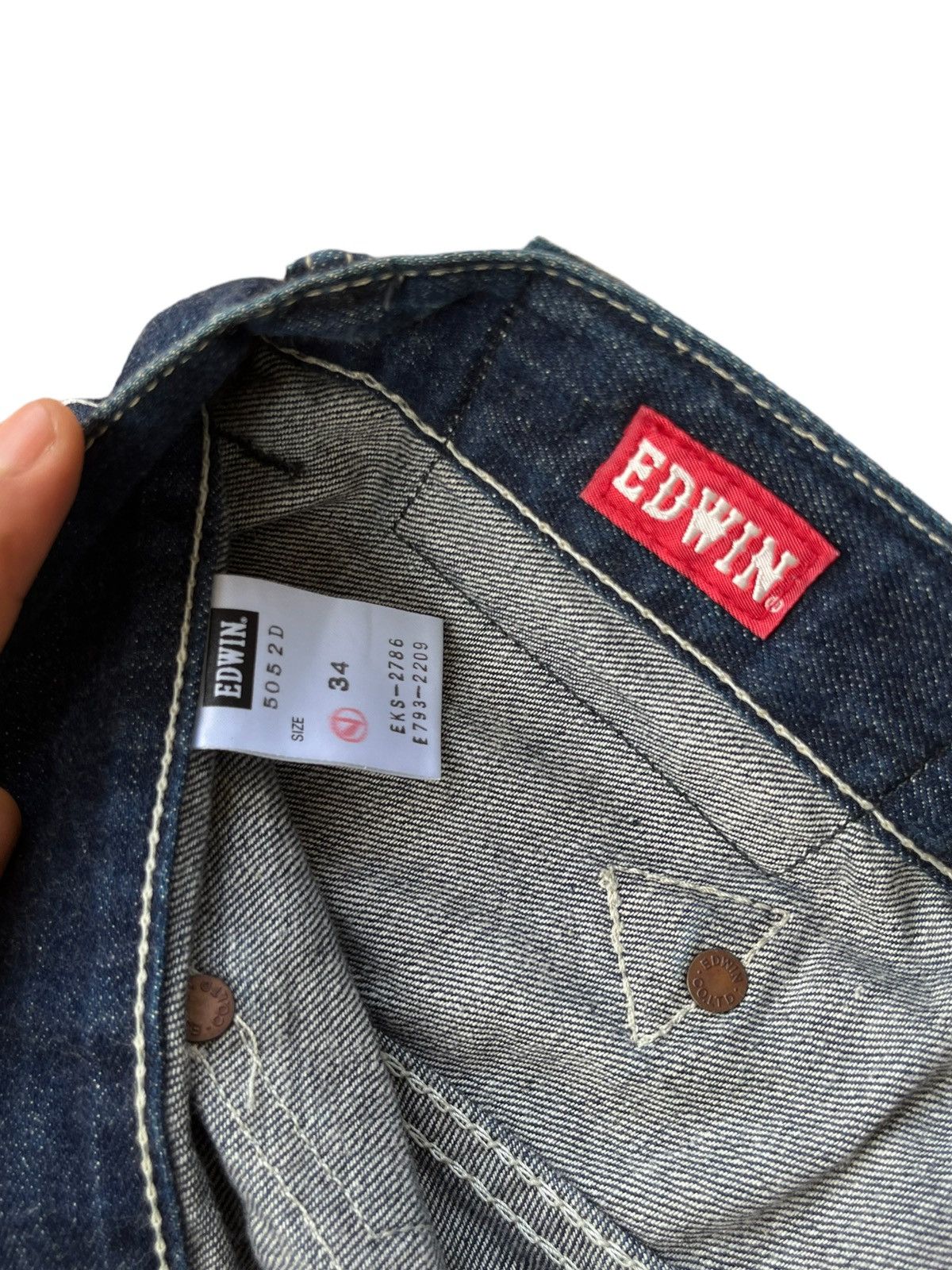 Edwin × Vintage Super rare💥 Edwin 5052D Orange Line Selvedge Size US 34 / EU 50 - 9 Thumbnail