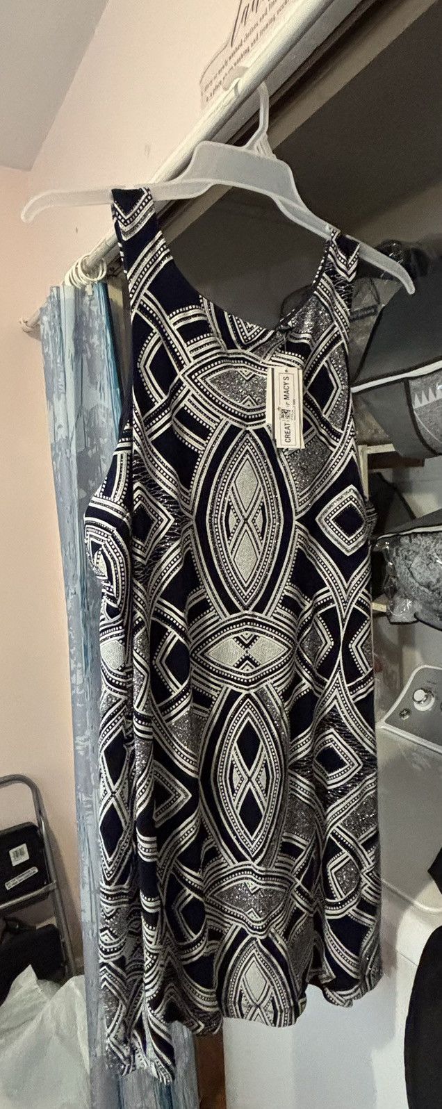 Macys NWT Navy and silver party dress size 21 Size 3XL / US 20-22 - 8 Thumbnail