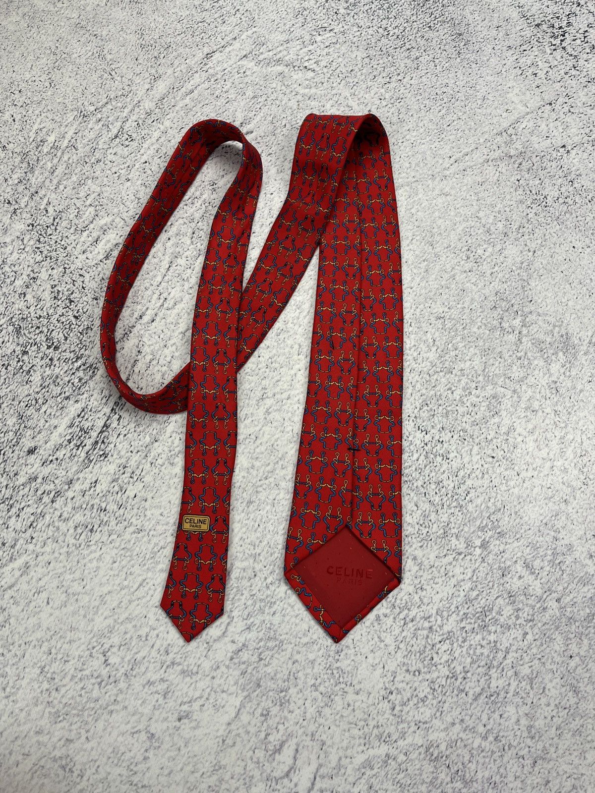 Celine Vintage Celine Paris Logo Monogram Tie 90s Size ONE SIZE - 2 Thumbnail