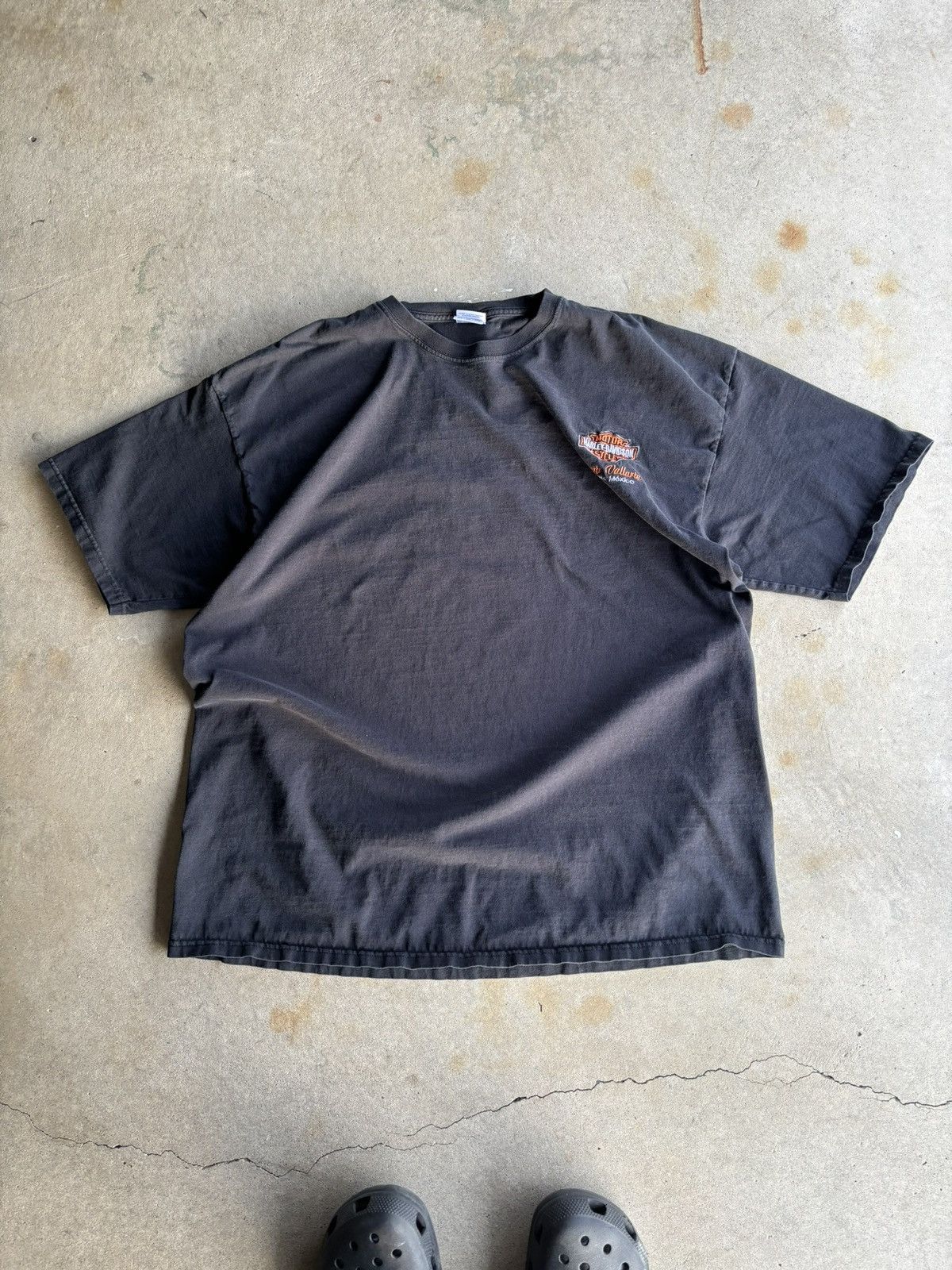 Harley Davidson Vintage 90s Harley Davidson Embroidered Faded Tee Size US XXL / EU 58 / 5 - 2 Thumbnail