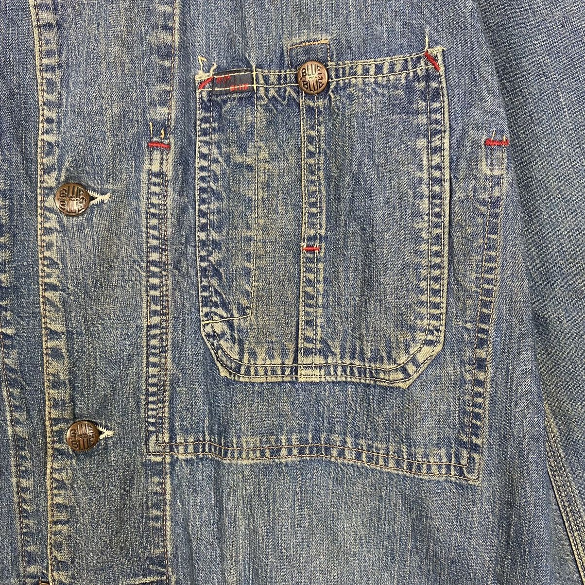 Blue Blue Japan Vintage BLUE BLUE ARIGATO Denim Chore Jacket Size US M / EU 48-50 / 2 - 6 Thumbnail