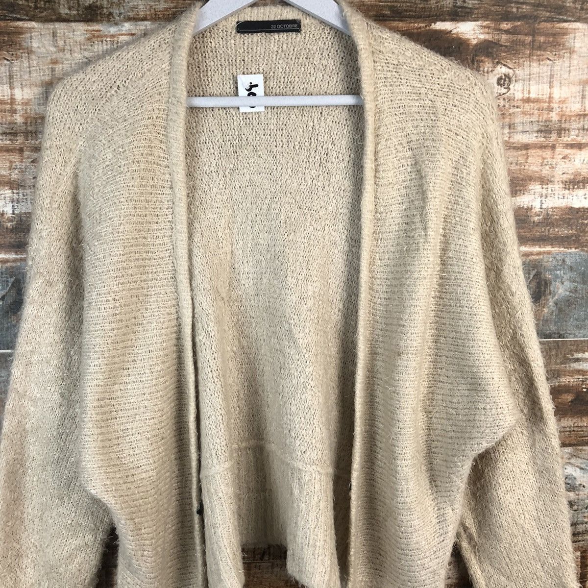 Homespun Knitwear DL 22 Octobre Brown Cardigan mohair Knitwear #C033 Size US L / EU 52-54 / 3 - 5 Thumbnail