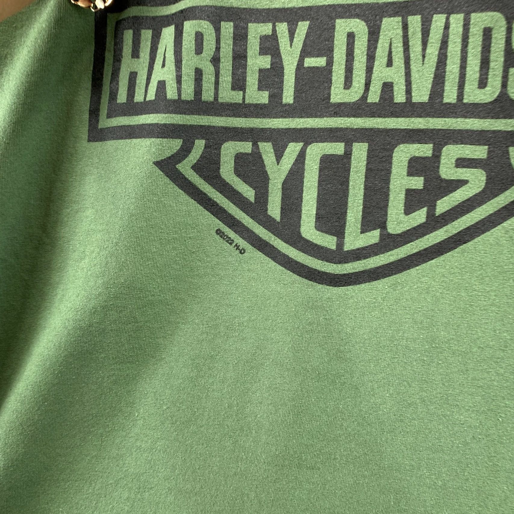 Harley Davidson VINTAGE Harley-Davidson Motorycle Shirt Mens XL Green Long Sleeve Shirt Size US XL / EU 56 / 4 - 6 Thumbnail