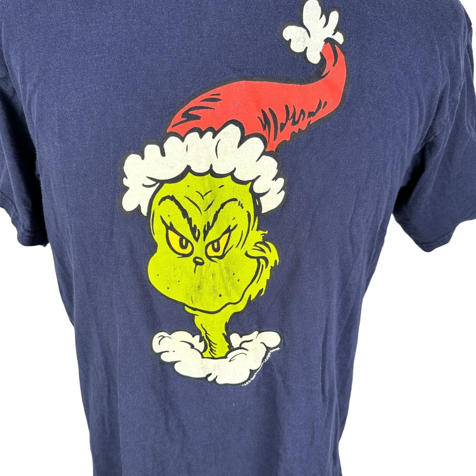 Delta Vintage Santa Grinch Christmas T-Shirt Men Large Blue Cotton Size US L / EU 52-54 / 3 - 2 Thumbnail